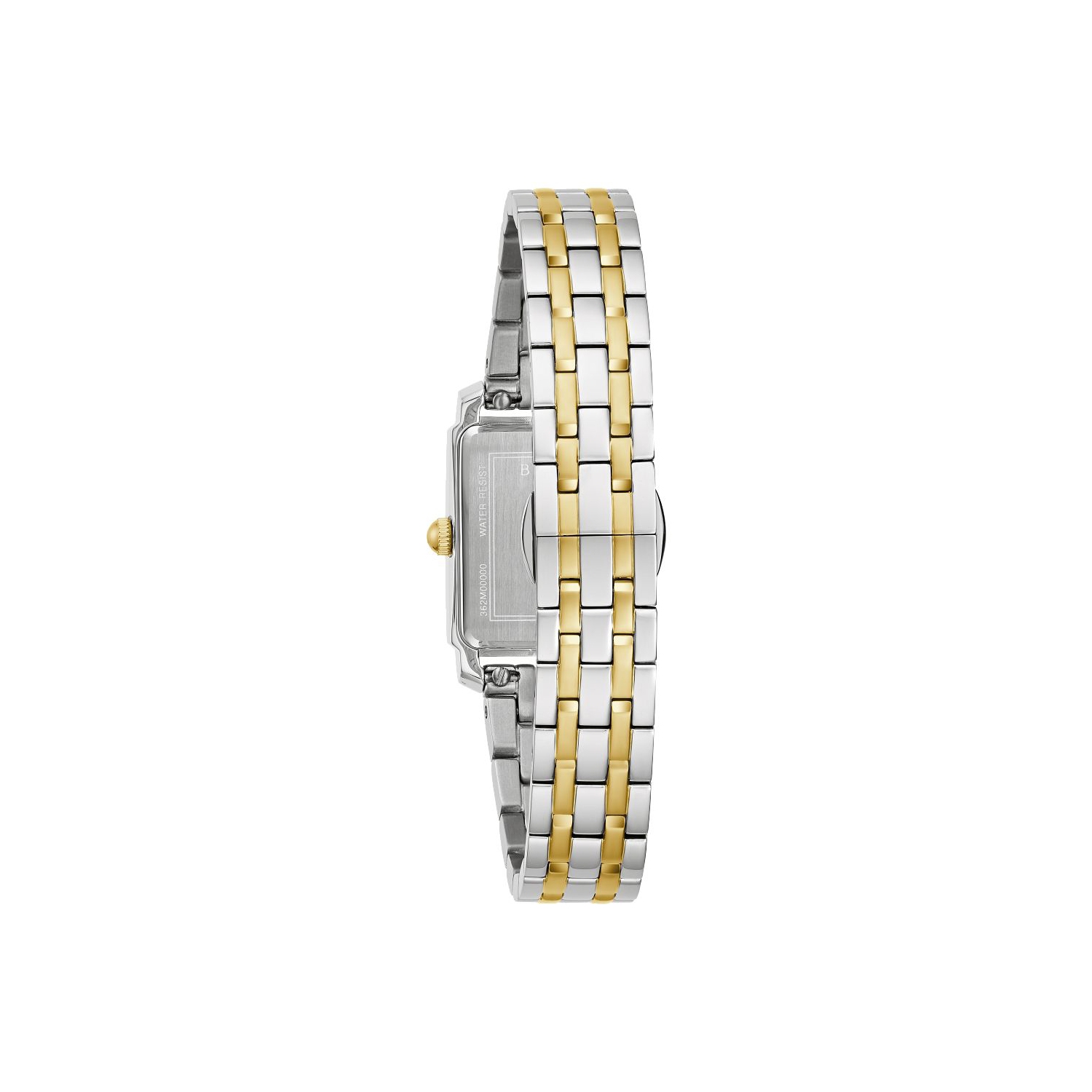 Bulova Ladies Sutton Quartz Watch 21mm Two-Tone Stainless Steel Case Two-Tone SS Bracelet with White Dial
