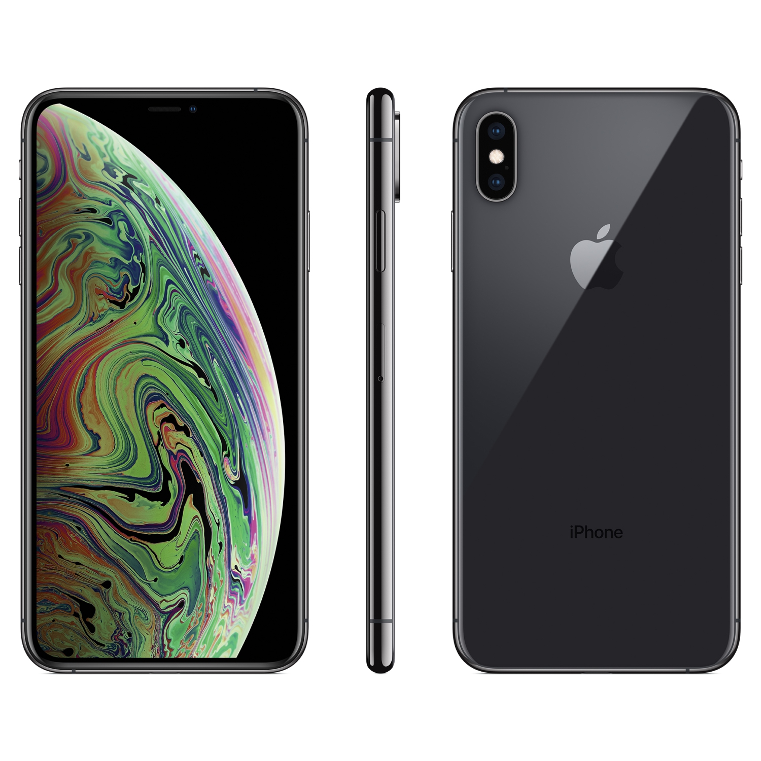 Refurbished Excellent - Apple iPhone XS 64GB Space Grey Unlocked - With New Case & Fast Charger