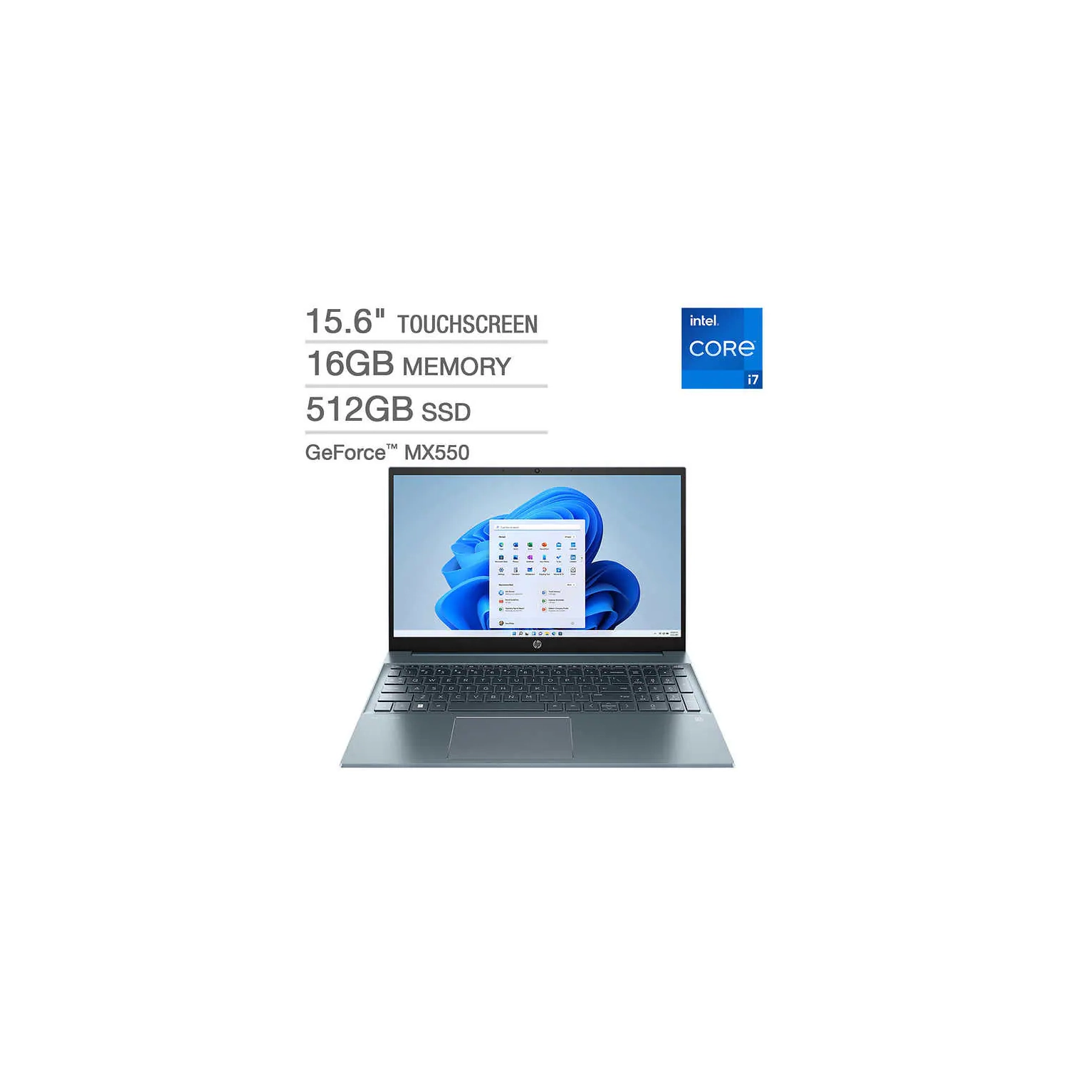 HP Pavilion 15.6" Touchscreen Laptop - 12th Gen Intel Core i7-1255U - GeForce MX550 - 1080p - Windows 11 - Blue - NEW SEALED