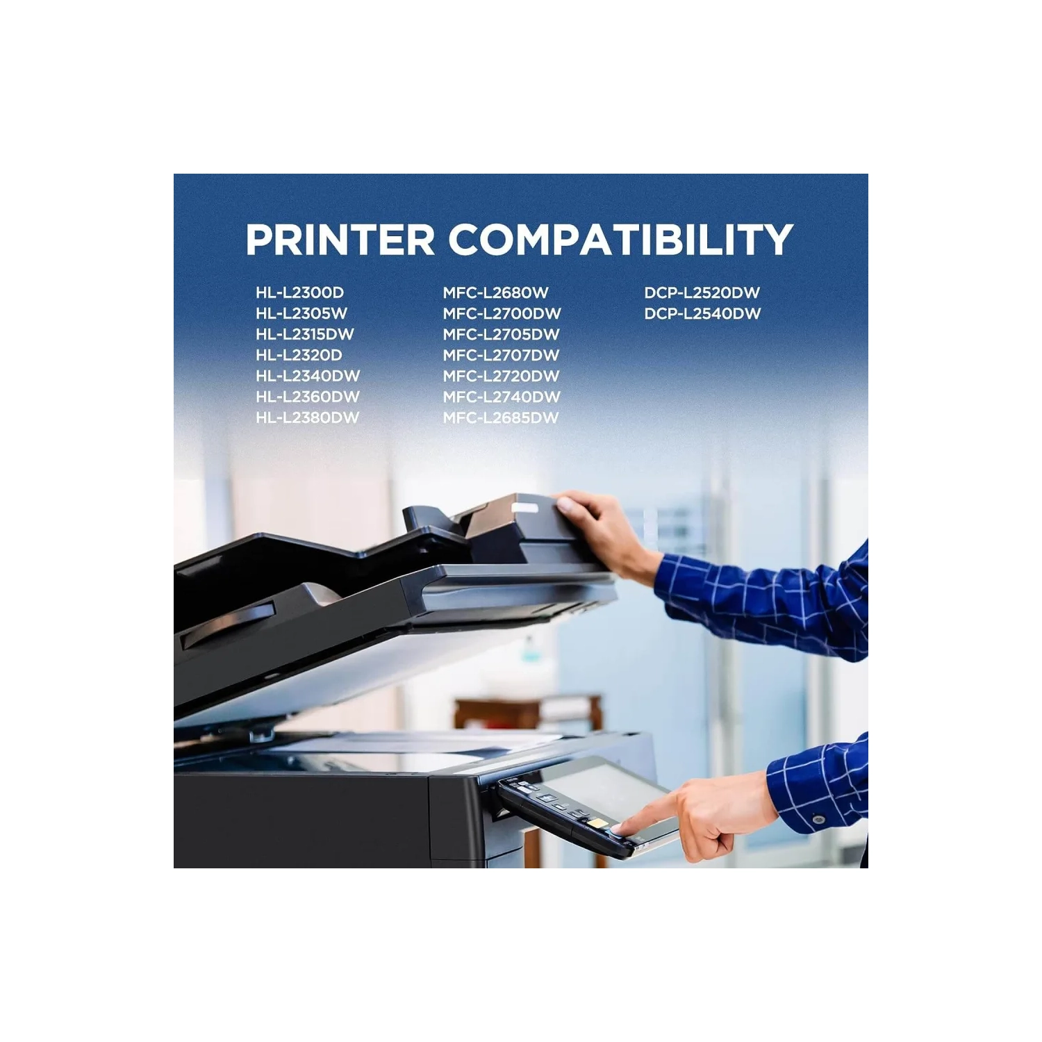 Paquet de 2 cartouches d'encre en poudre noire à haut rendement TN-660 TN660/TN630 TN-630 compatibles avec les imprimantes de Brother suivantes :