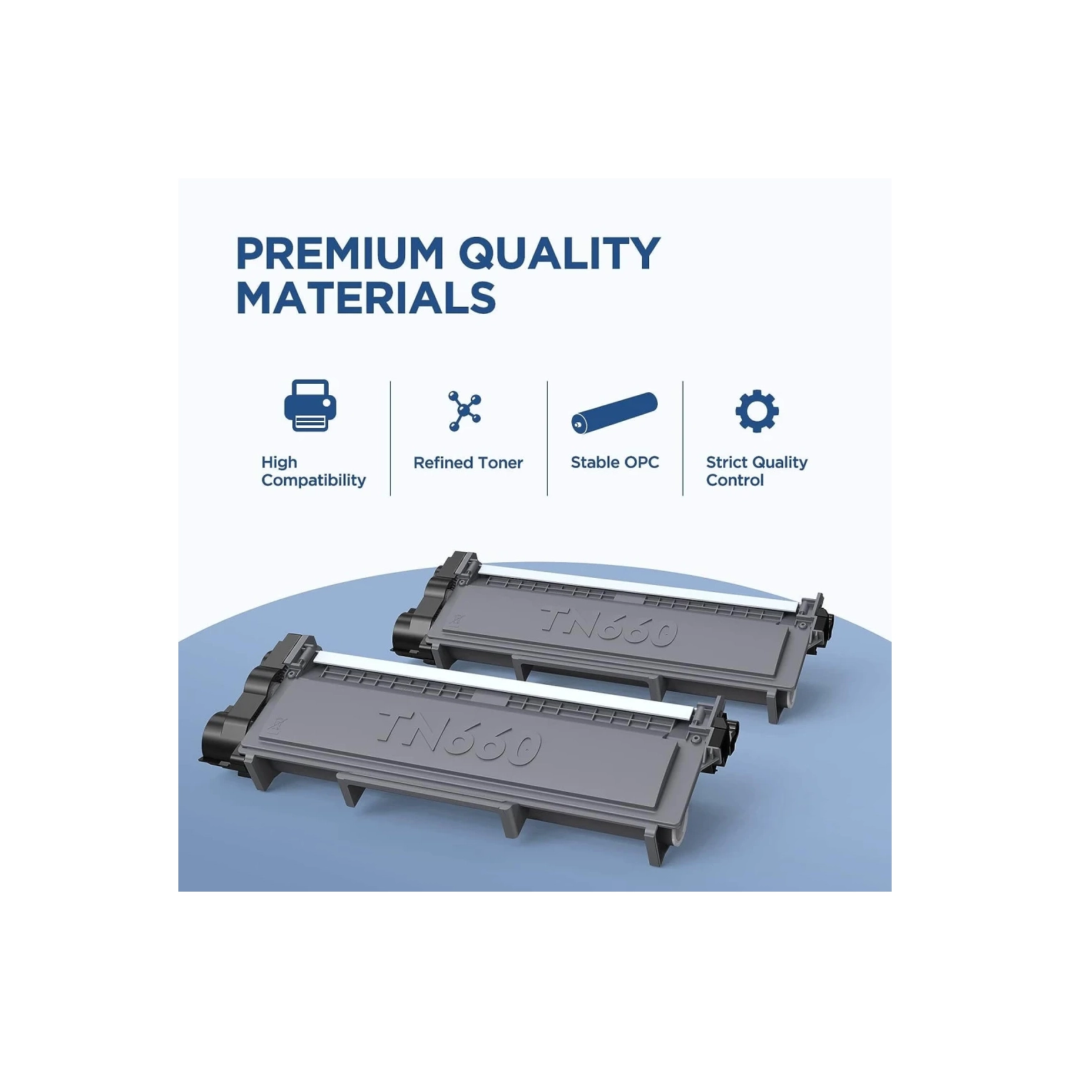 Paquet de 2 cartouches d'encre en poudre noire à haut rendement TN-660 TN660/TN630 TN-630 compatibles avec les imprimantes de Brother suivantes :