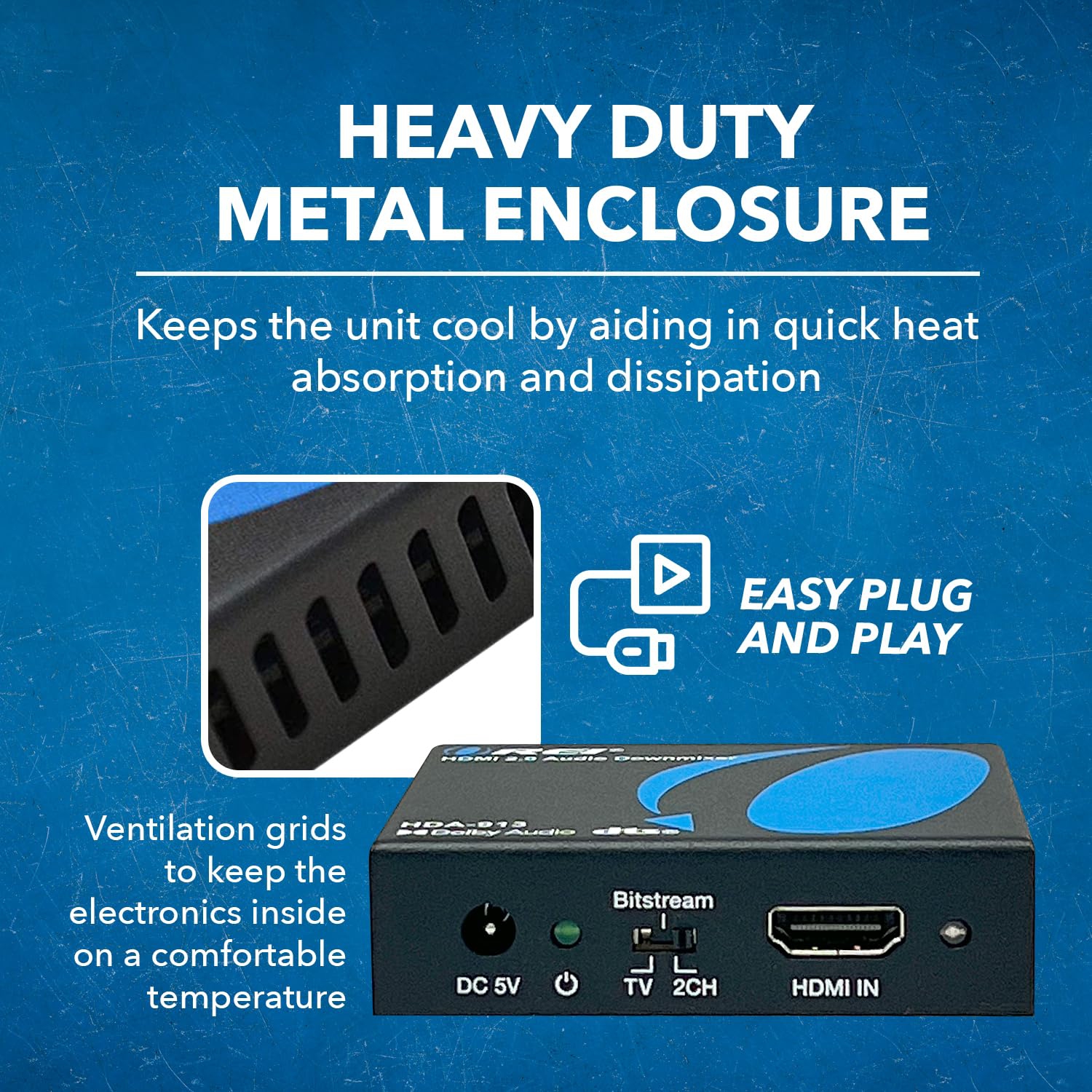 OREI HDMI 18Gbps Audio Extractor With Audio Downmix