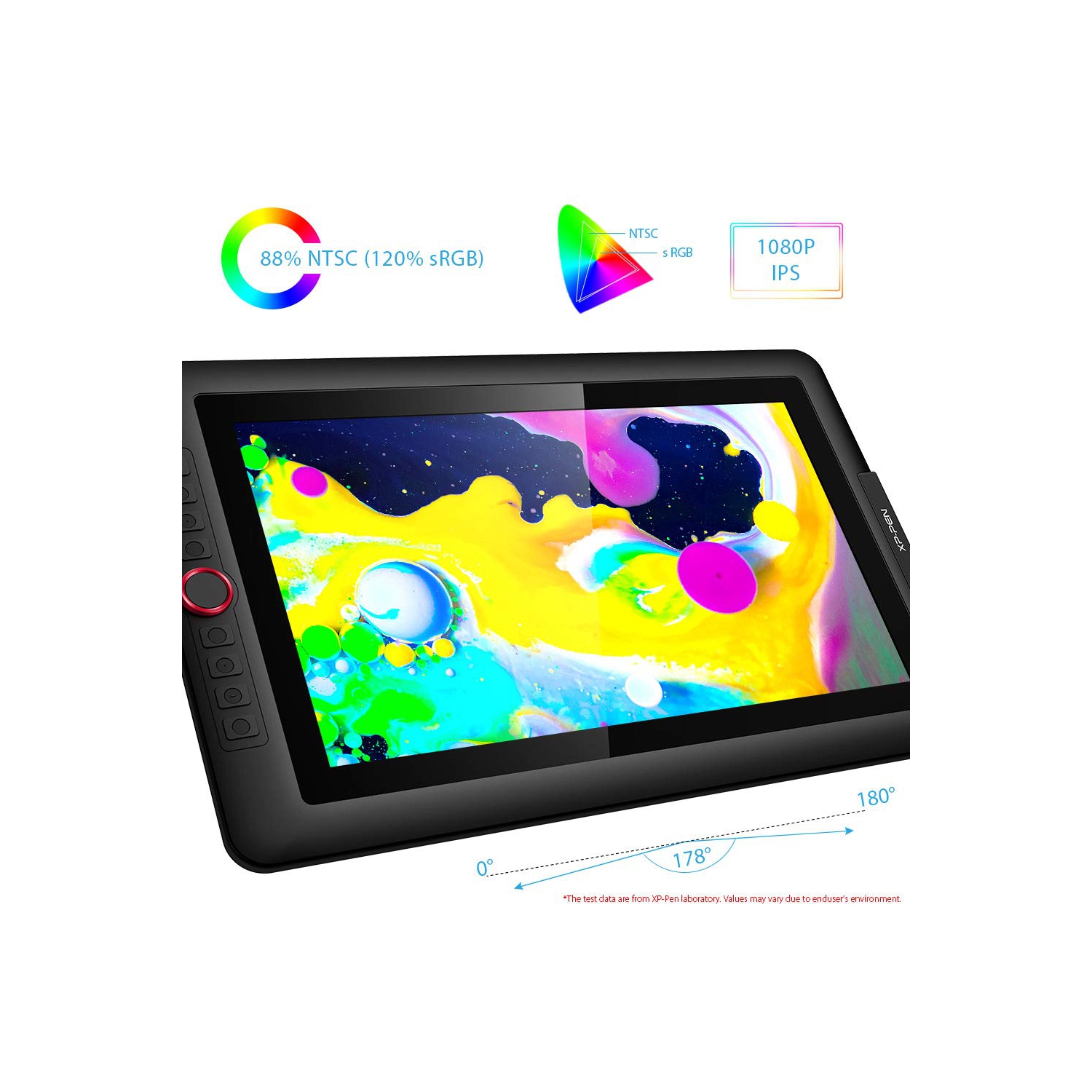 XPPen Artist 15,6 Pro 15,6 po écran graphique moniteur de dessin technologie entièrement laminé moniteur de dessin 8192 niveaux Stylet sans pile