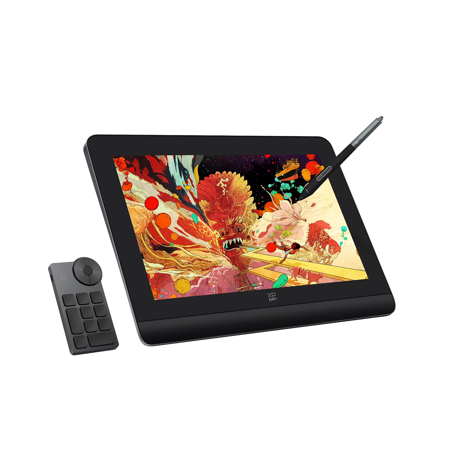 XPPen Artist Pro 14 (Gen 2) Pen Display Tablet 14'' High color accuracy Drawing Pad with 16384 Pressure Levels Stylus & Foldable Stand & Wireless Shortcut Remote