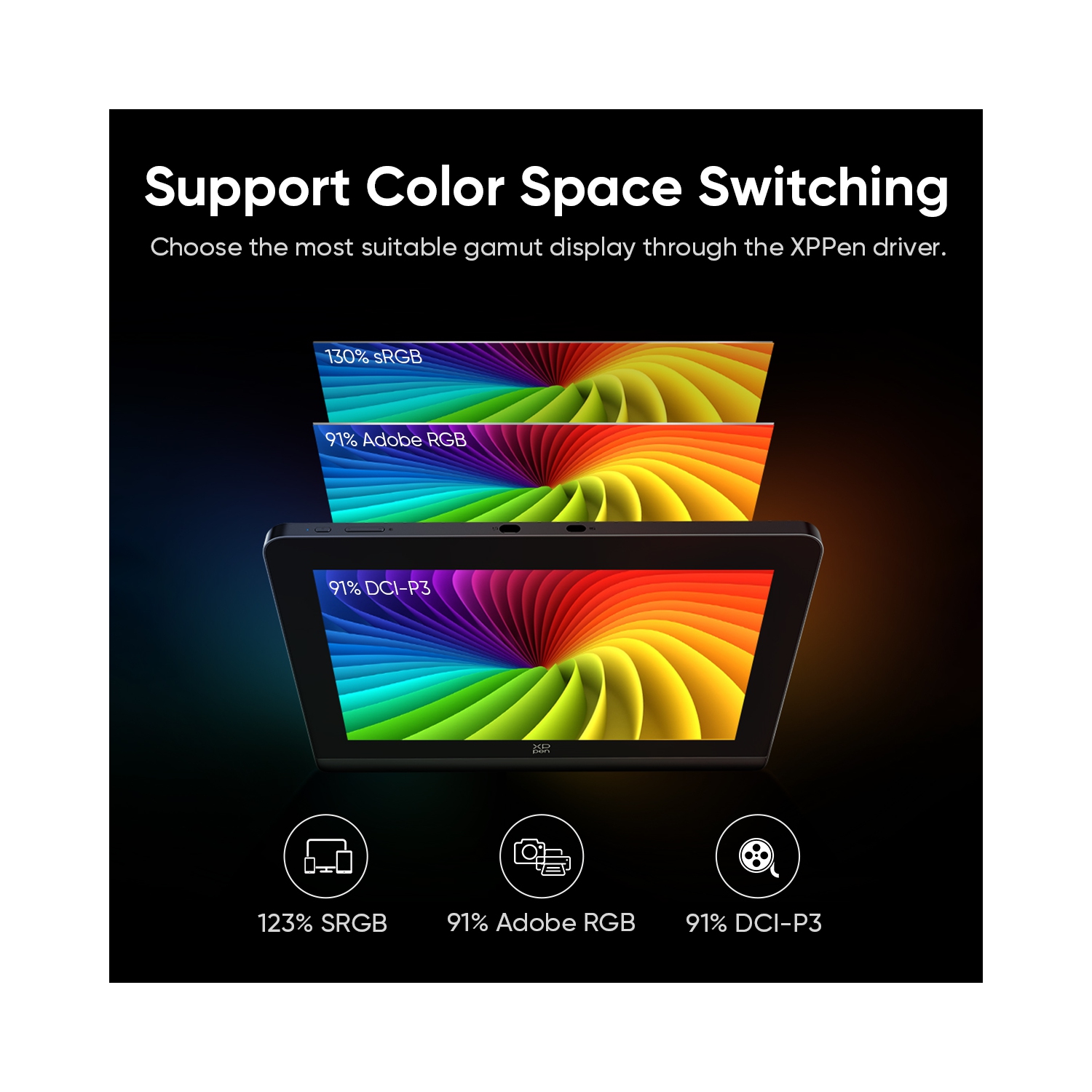 XPPen Artist Pro 16 Graphic Display 16'' High Resolution (2560x1600) Drawing Monitor with Advanced X3 Pro Smart Chip Stylus 16384 levels Pen Pressure