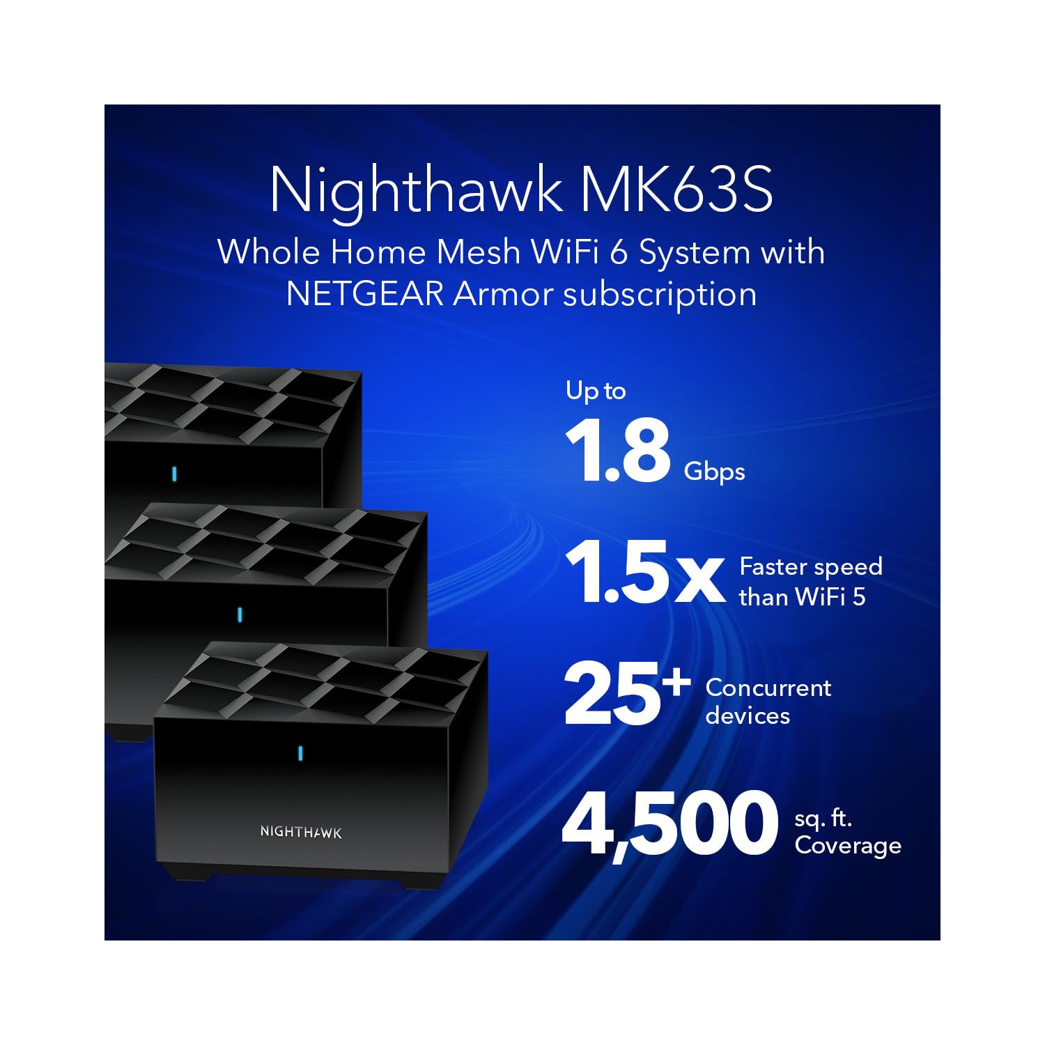 NETGEAR MK63S-100NAS Nighthawk Mesh WiFi 6 System