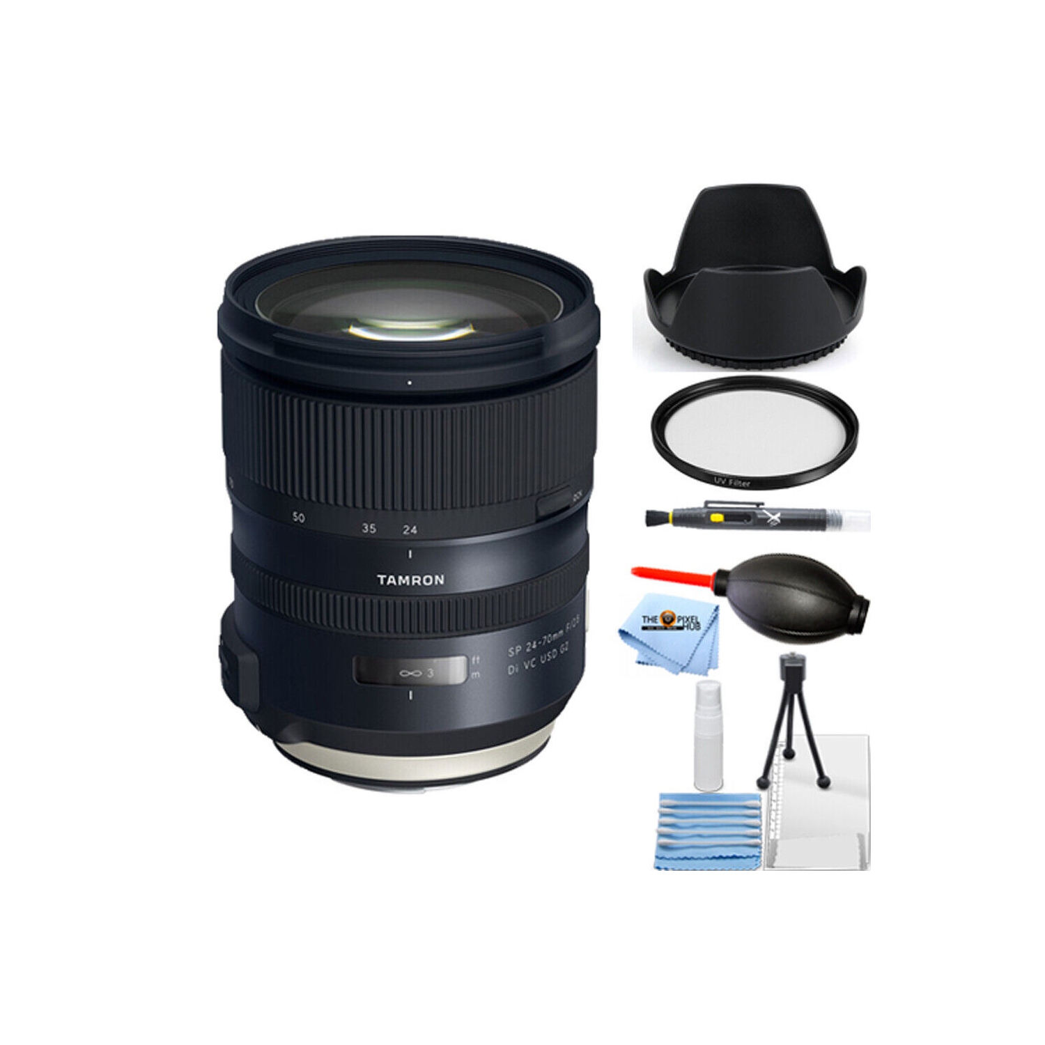 Objectif SP 24-70&nbsp;mm f/2,8 Di VC USD G2 de Tamron pour appareil EF de Canon - Ensemble essentiel UV