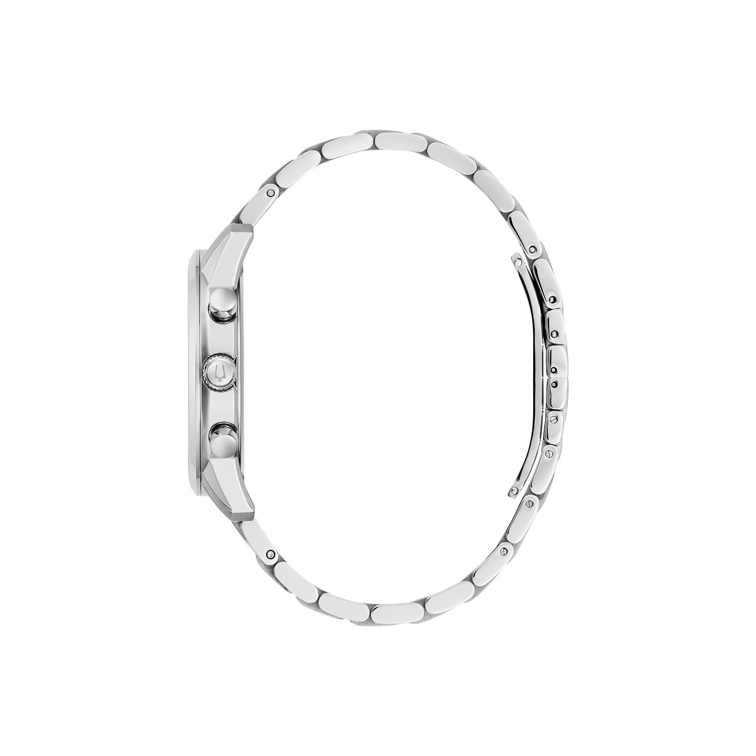 Montre à quartz hommes Sutton 41&nbsp;mm de Bulova avec boîtier et bracelet en inox argenté et cadran blanc argenté