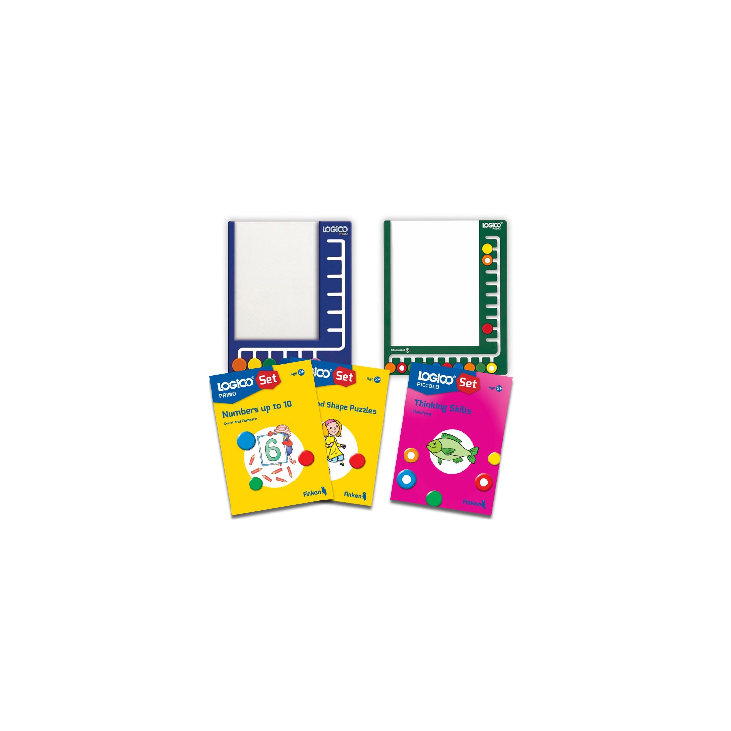 LOGICO The Learning Game - 2 Primo Games + 1 Piccolo Game + 2 Gameboards