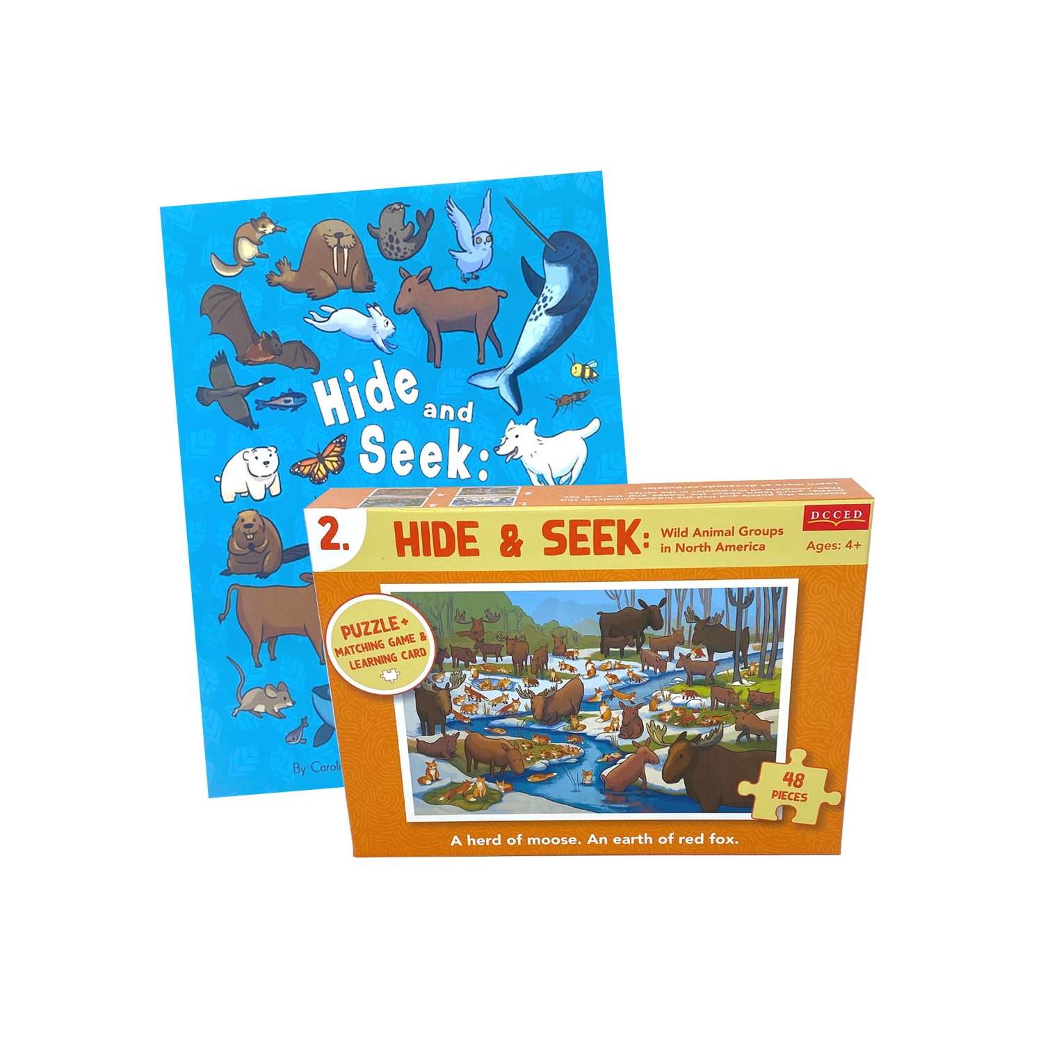 Livre Hide and Seek + Moose Puzzle