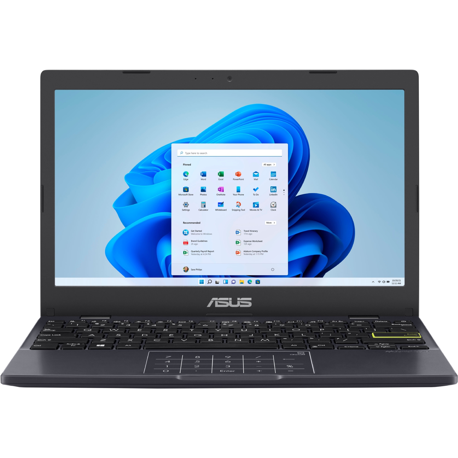 ASUS 11.6" HD Laptop (Intel Celeron N4020, 4GB RAM, 64GB eMMC, Windows 11) - Star Black (E210MA-TB.CL464BK) - Open Box