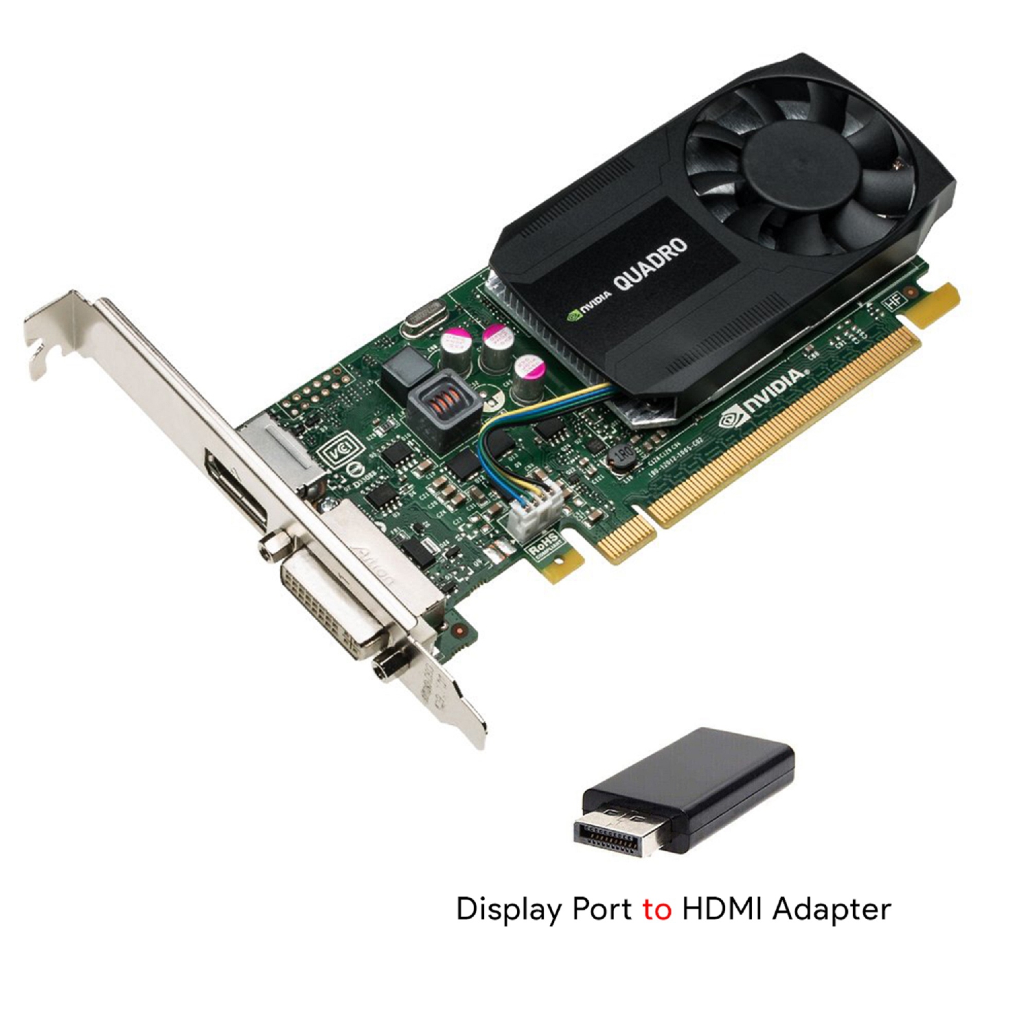 Refurbished (Good) - Nvidia Quadro K620 2GB GDDR3 Video card, PCI-E High Profile Graphics Card