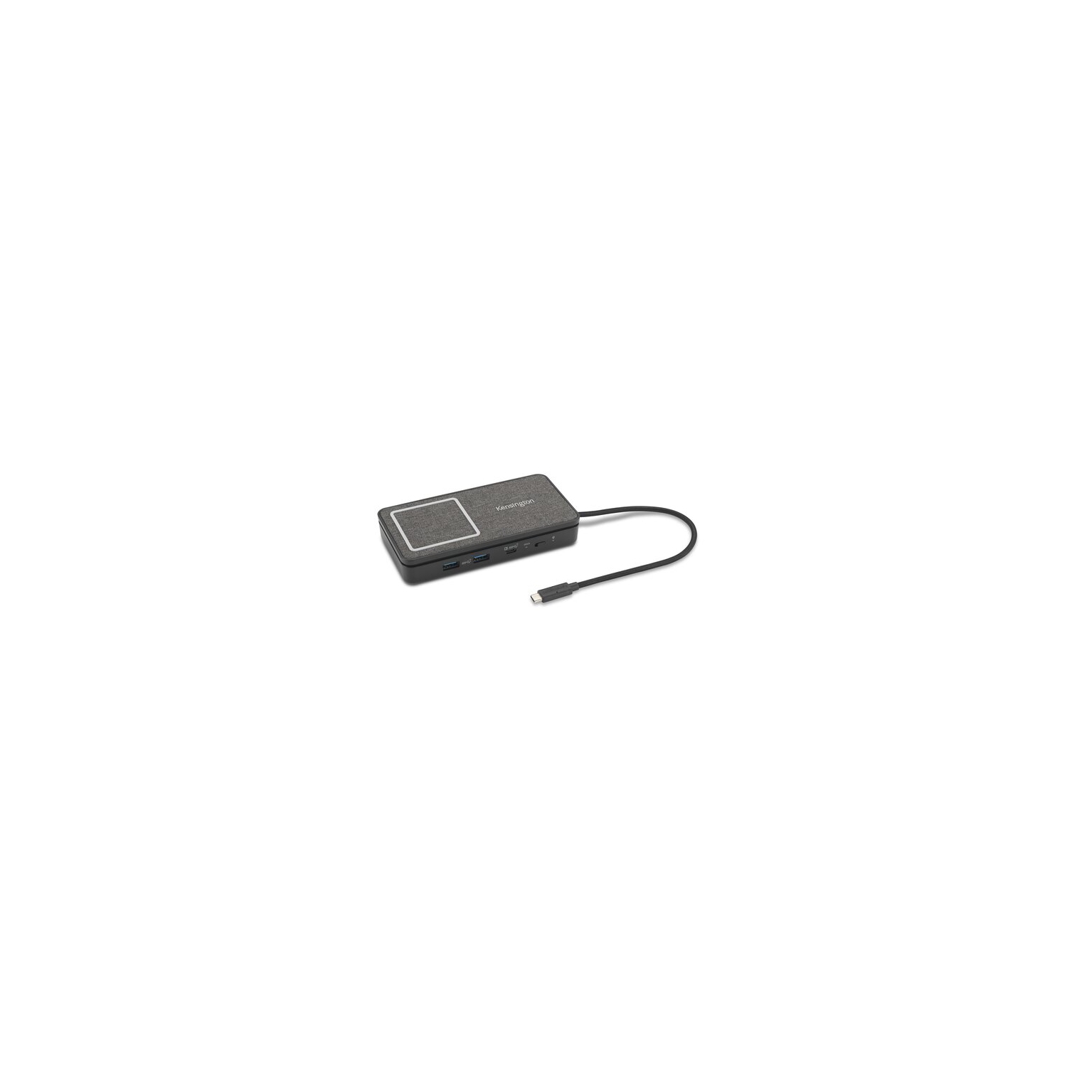 Station d'accueil portative USB-C à deux ports de 4K W de Kensington avec recharge Qi - Pantone Black C