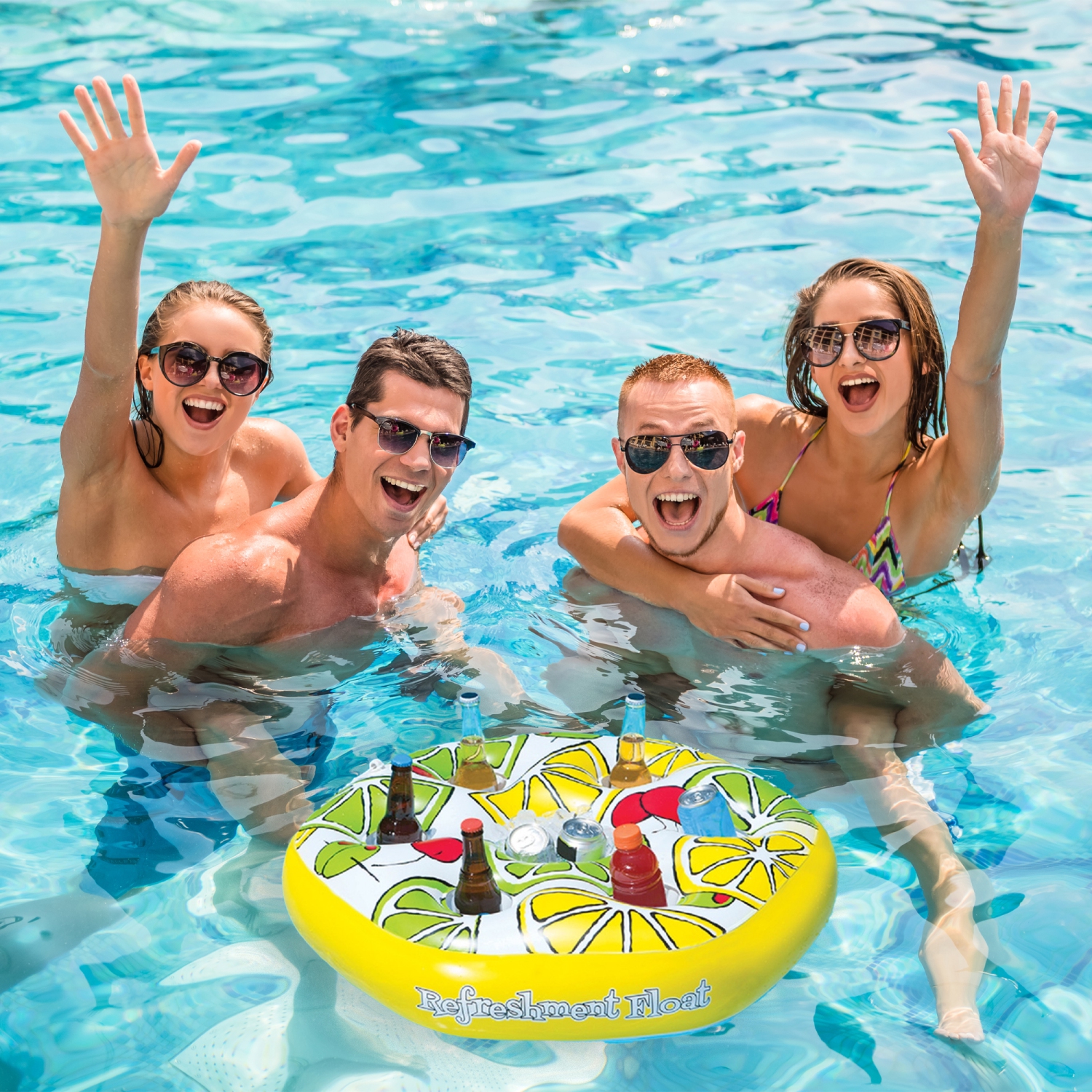 Inflatable Lemon and Lime Swimming Pool Refreshment Float - 29"