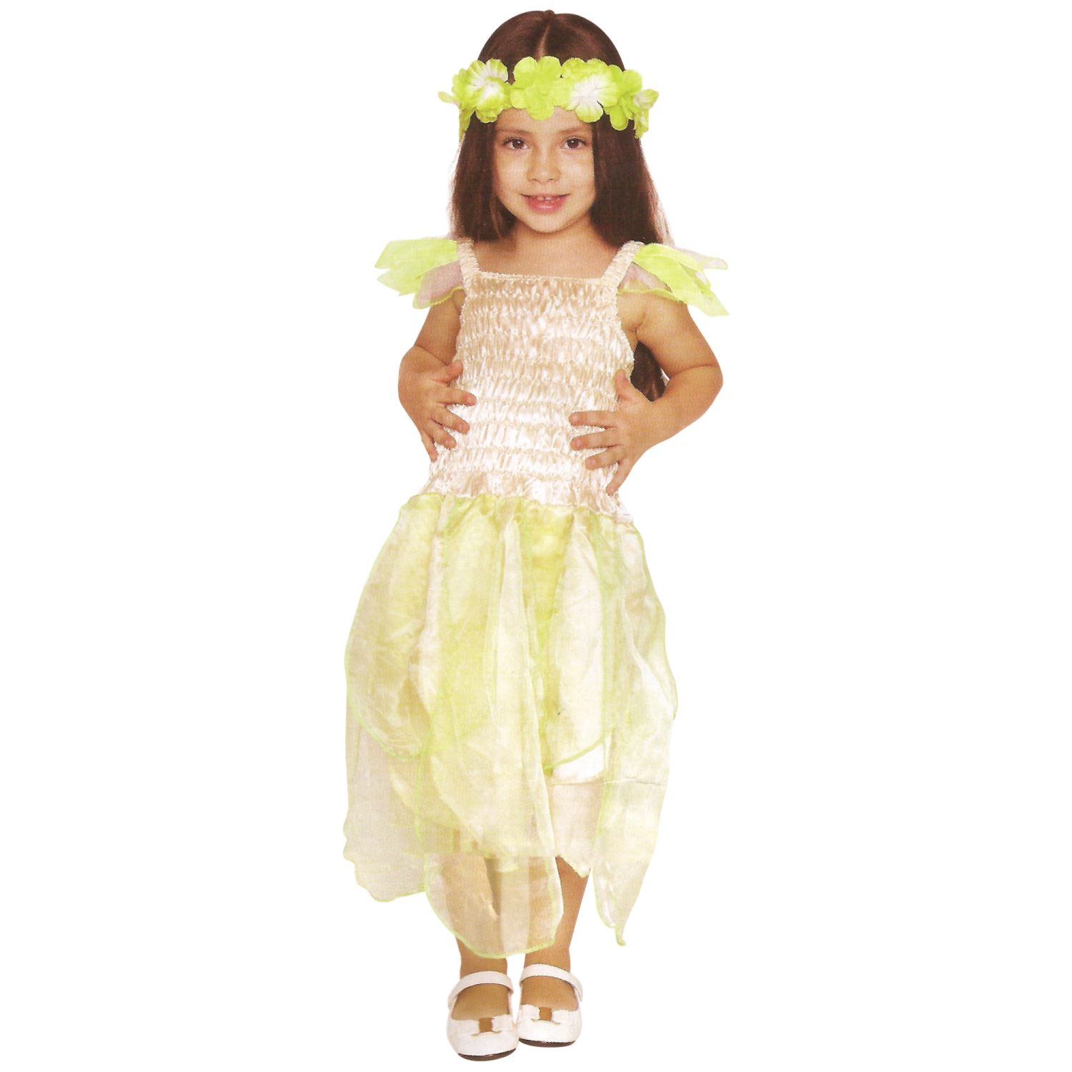 Green and Gold Fairy Girl Child Halloween Costume - Medium