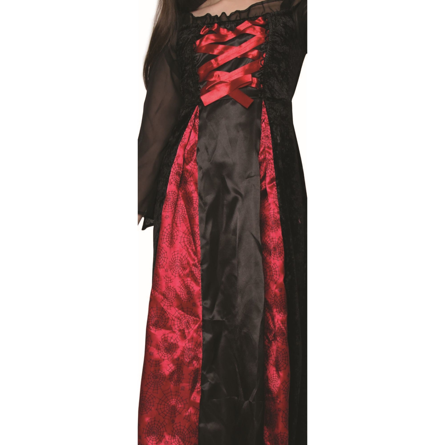 Red and Black Spider Princess Girl Child Halloween Costume - Medium