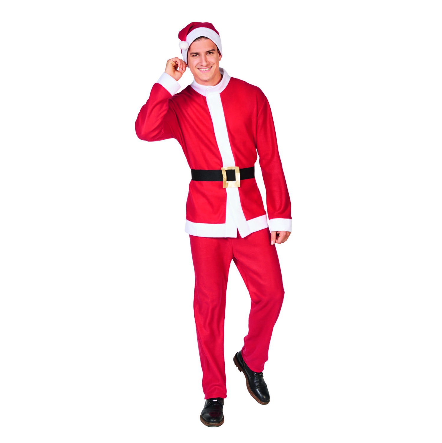 Costume de Noël pour hommes, père Noël blanc et rouge – taille standard