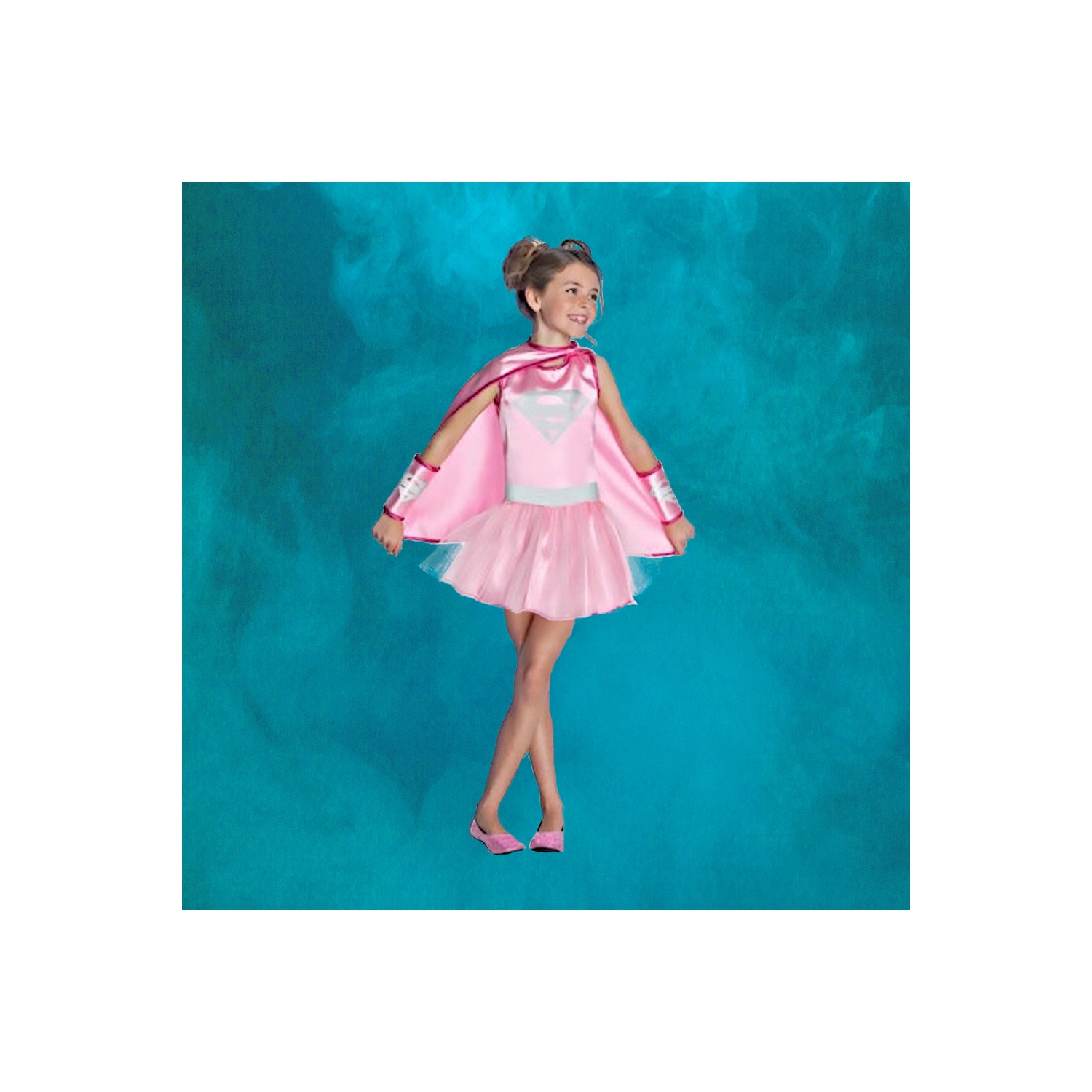 DC Comics Supergirl Pink Tutu Girl's Halloween Costume Size Large 12-14