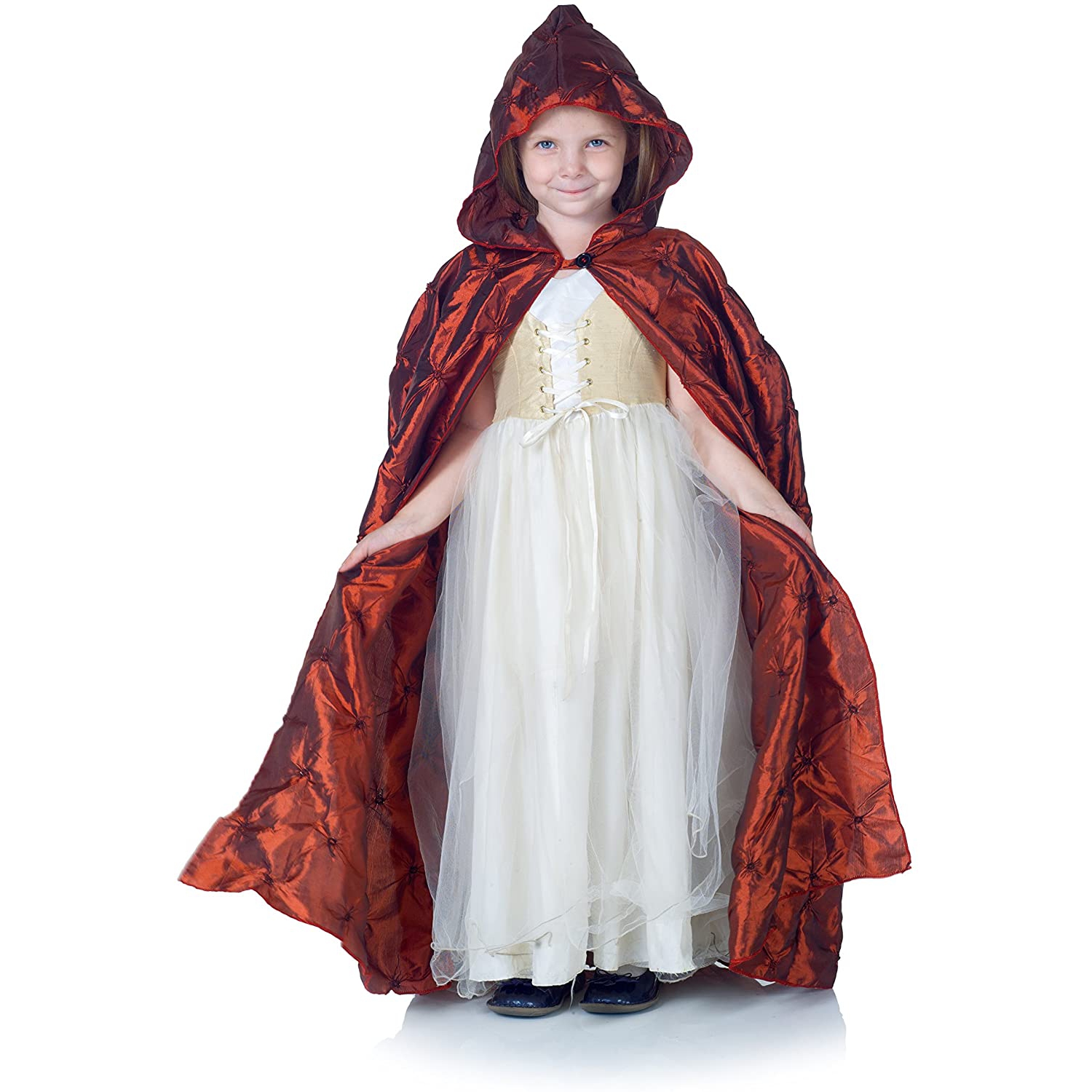 Accessoire d'Halloween cape à nervures rouges - fille, taille unique