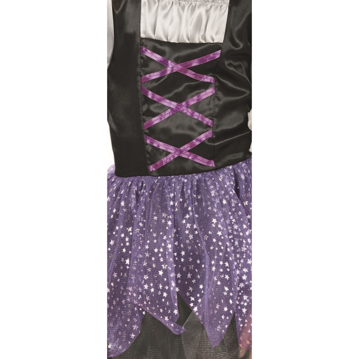 Costume d'Halloween pour enfant, sorcière noire et violette - moyen