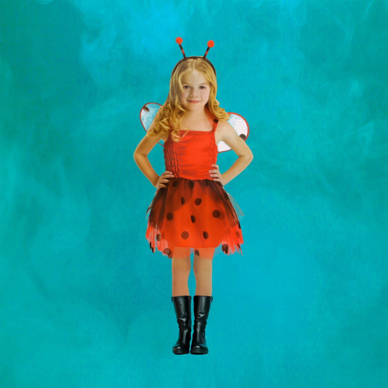 Costume d'Halloween coccinelle rouge et noir pour enfant - petit