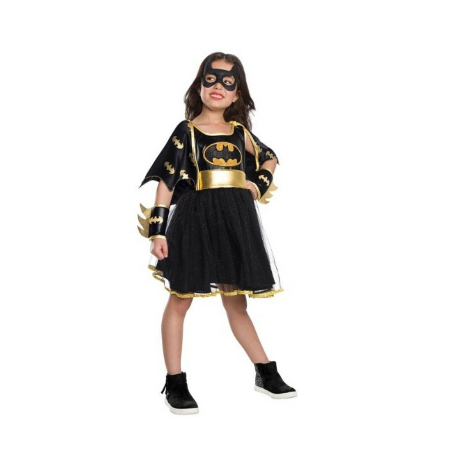 Girls Batgirl Tutu Dress Childs Halloween Costume - Extra Small 3-4