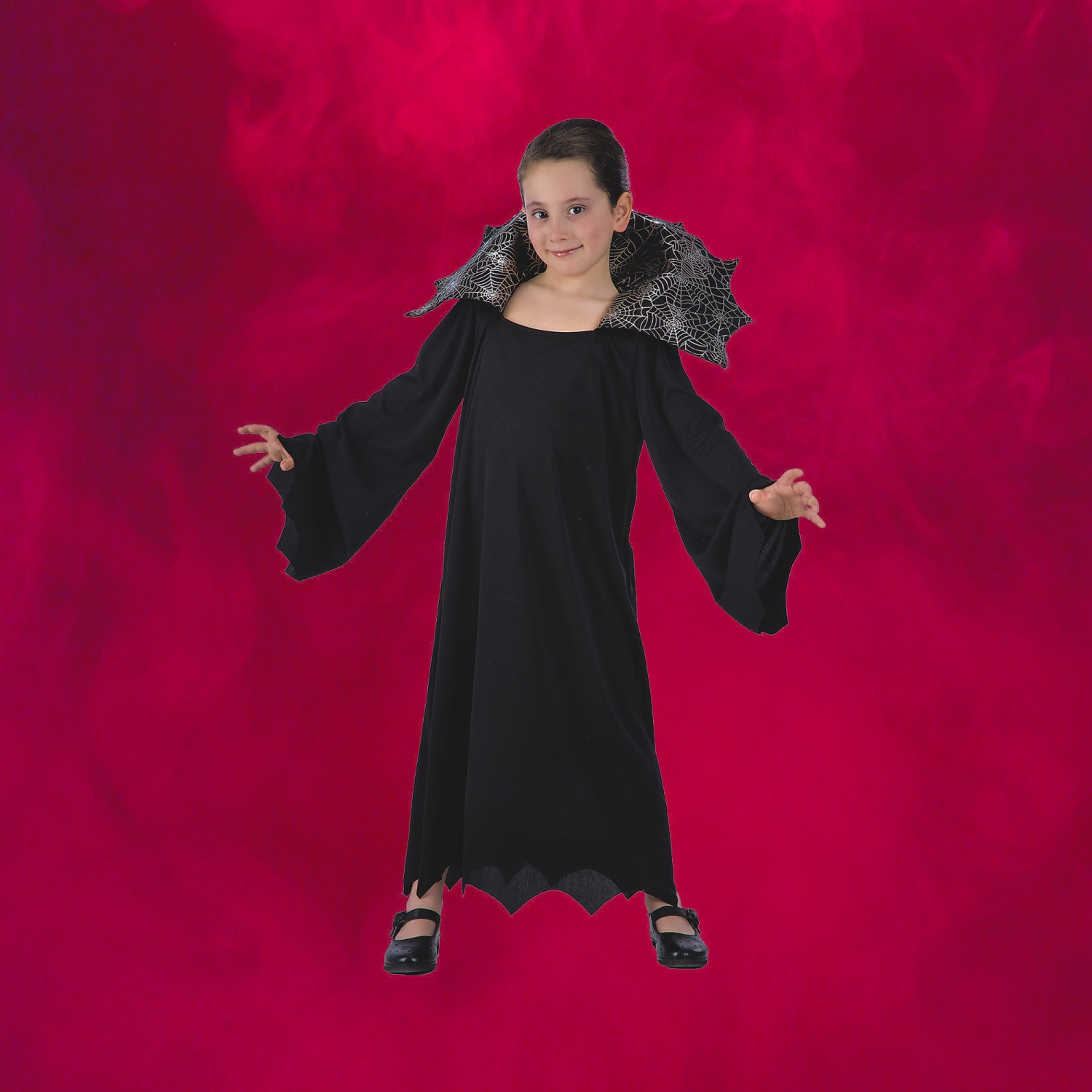 Costume d'Halloween pour fille vampire - Petit - Noir et gris