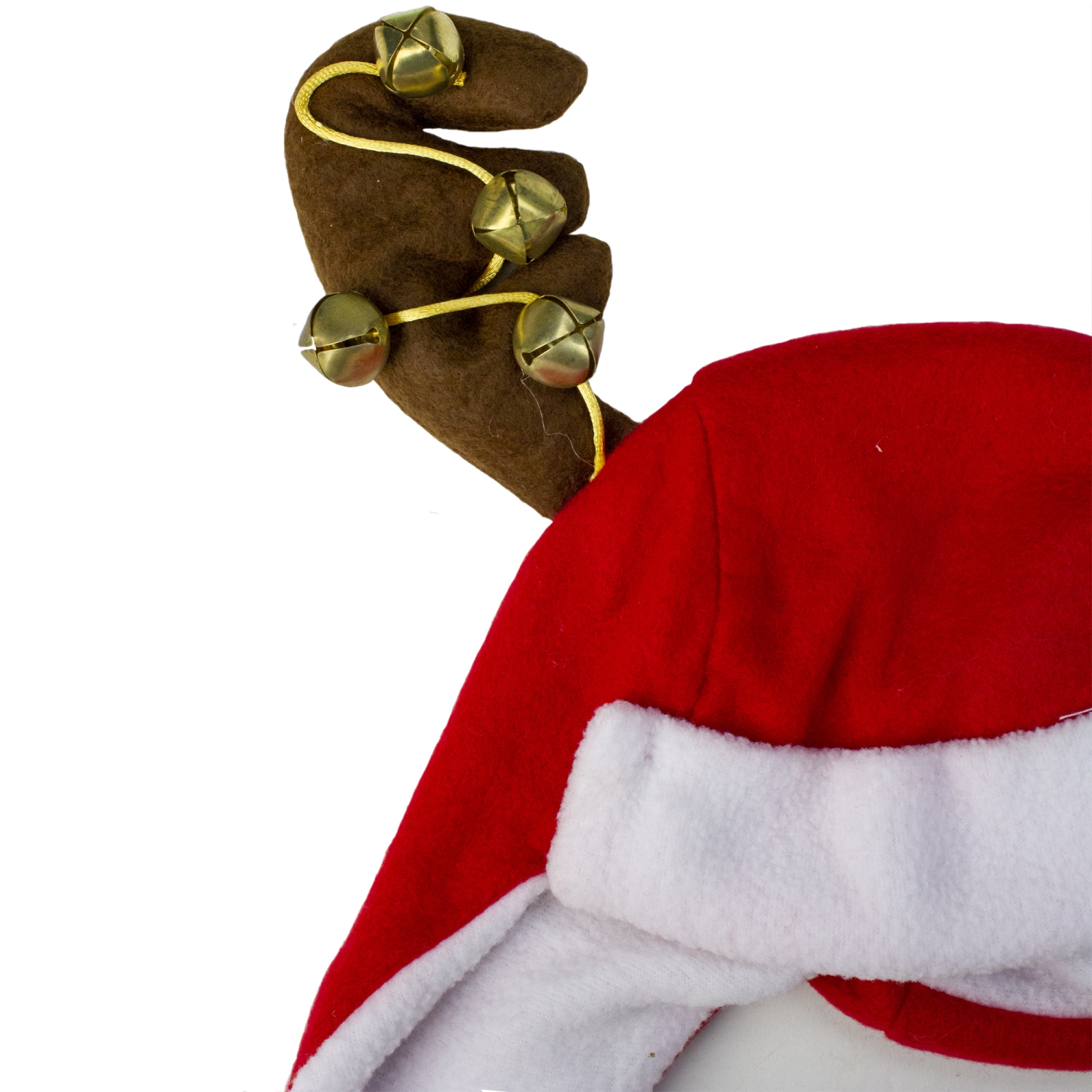 Chapeau de trappeur de Noël unisexe pour adultes, renne rouge et blanc, 17 po - taille unique