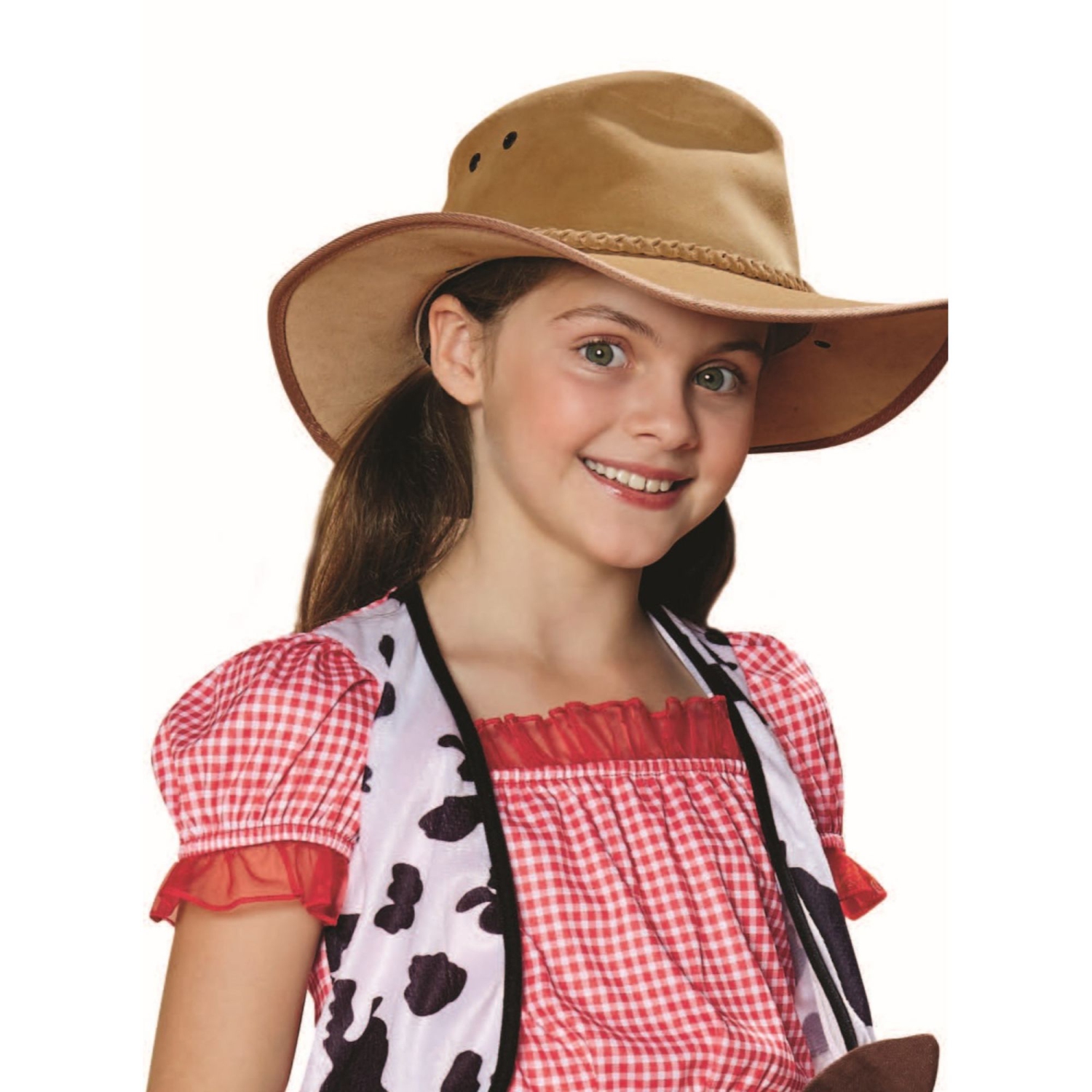 Red and Blue Checkered Cowgirl Child Halloween Costume - Large