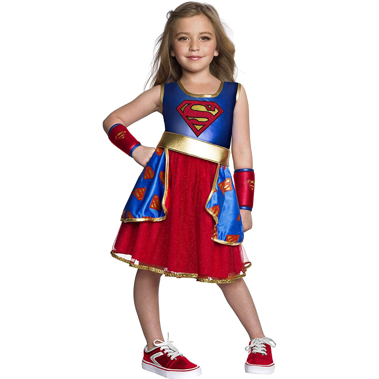 Blue and Red DCC Supergirl Tutu Dress Halloween Costume Girls 10-12 Size L