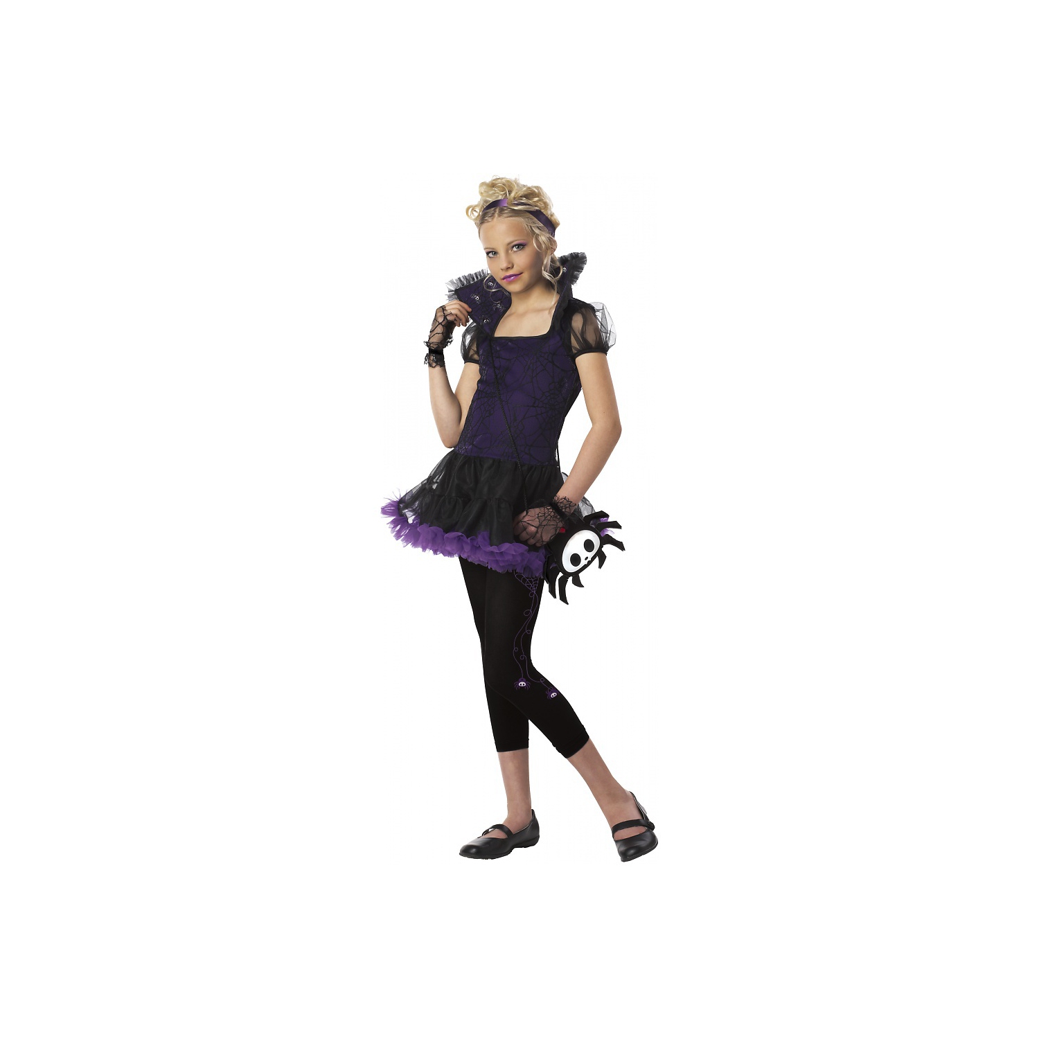 Costume d'Halloween Timmy the Spider - fille, violet et noir - petit
