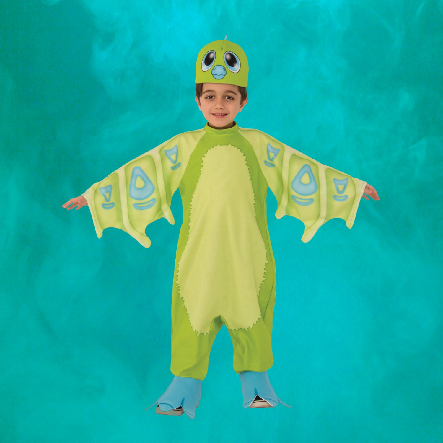 Costume d'Halloween Draggles vert Hatchimal pour enfants, petit 4-6