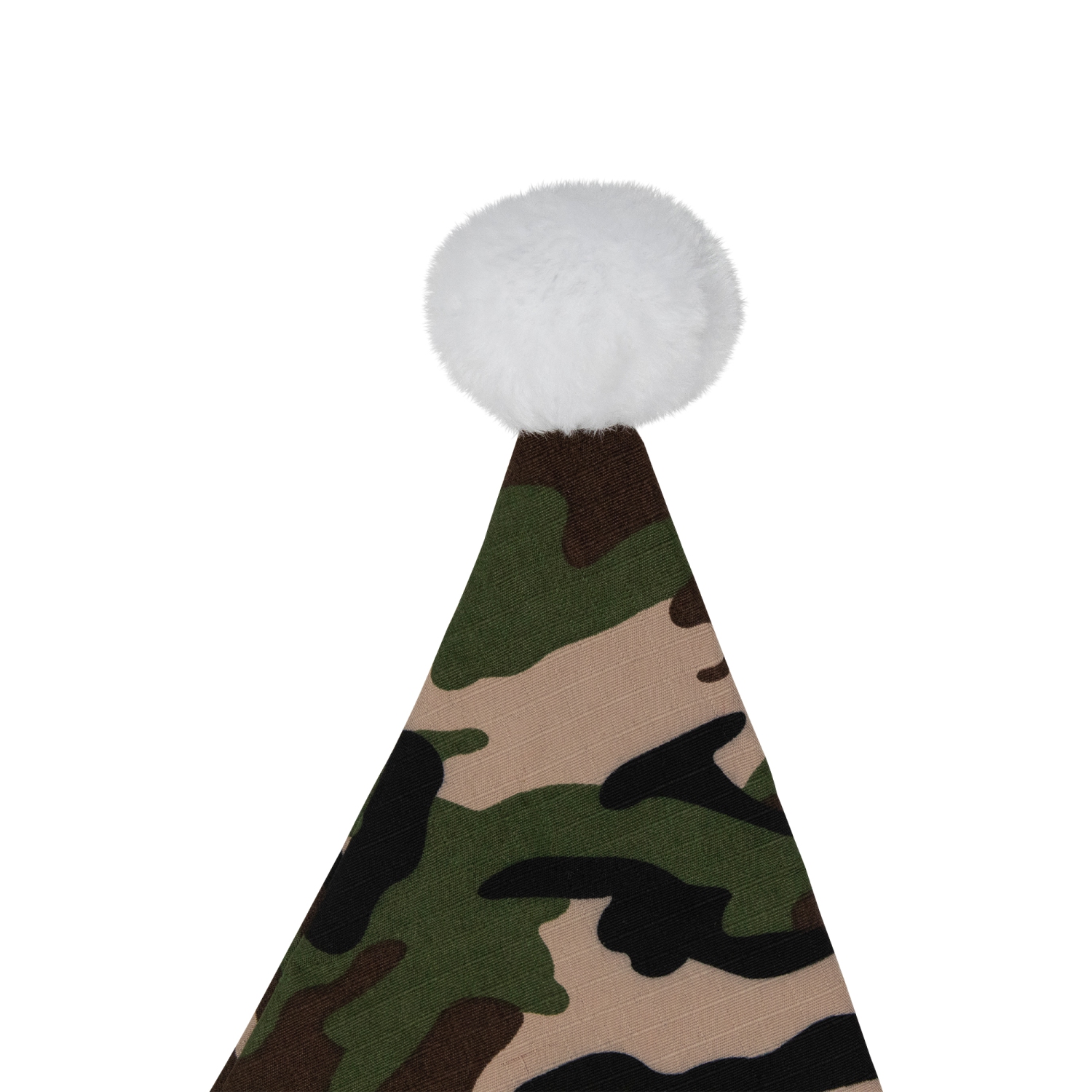 Unisex Adult Camouflage Christmas Santa Hat - One Size - Green and White