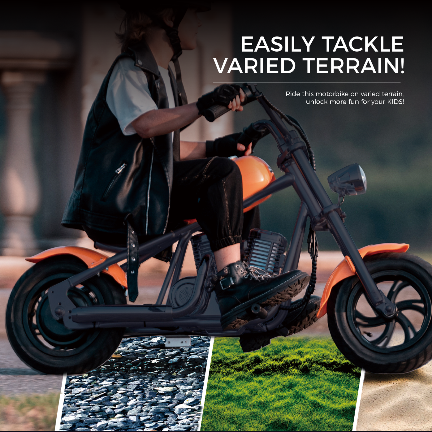 HYPER GOGO CRUISER 12 PLUS - Electric Bike for Kids, Kids Electric Bike with Ambient Light, Built-in Music Player, Up to 10Mph & 60Minutes Continuous