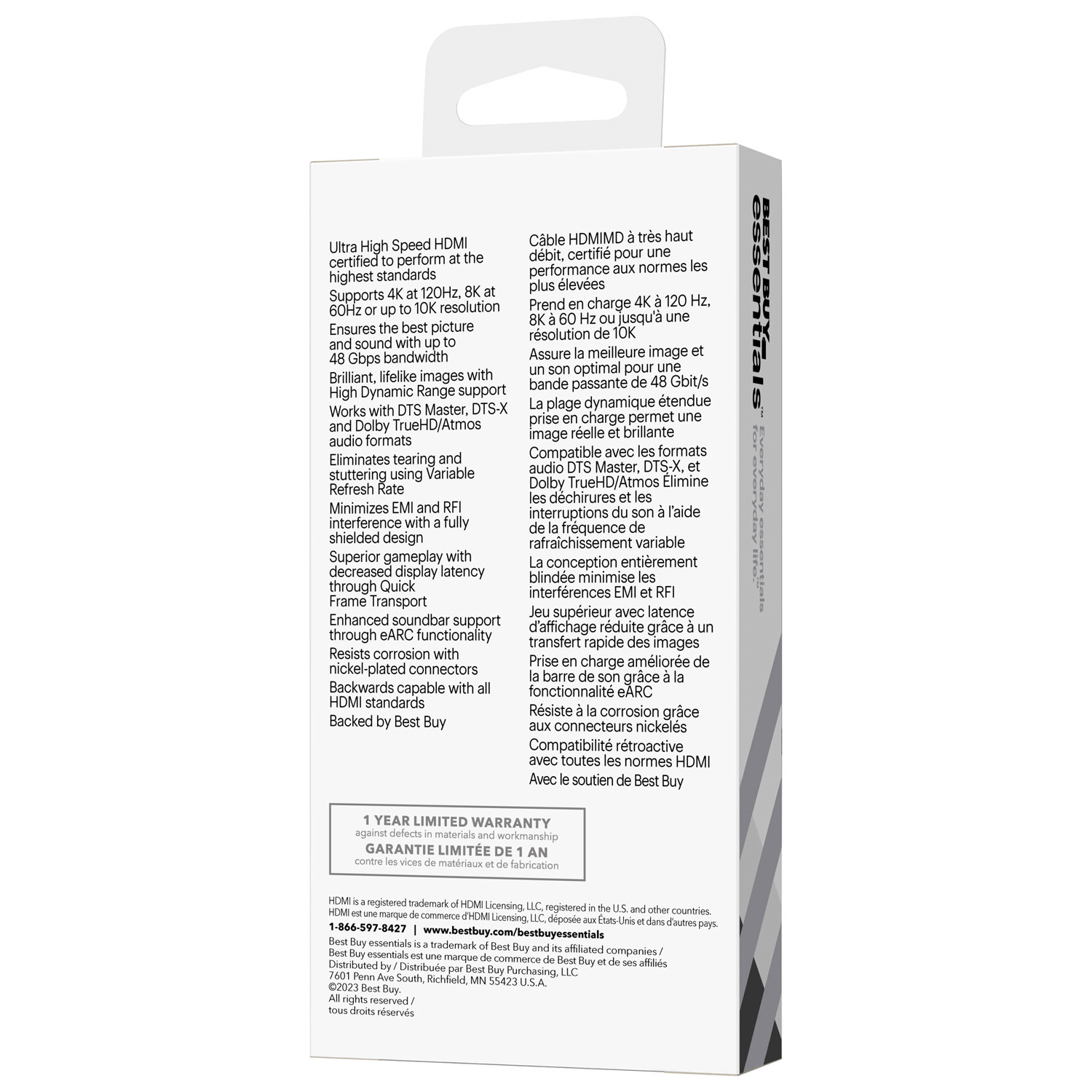 Câble HDMI Ultra HD 8K de 1,83 m Best Buy Essentials - Exclusivité de Best Buy