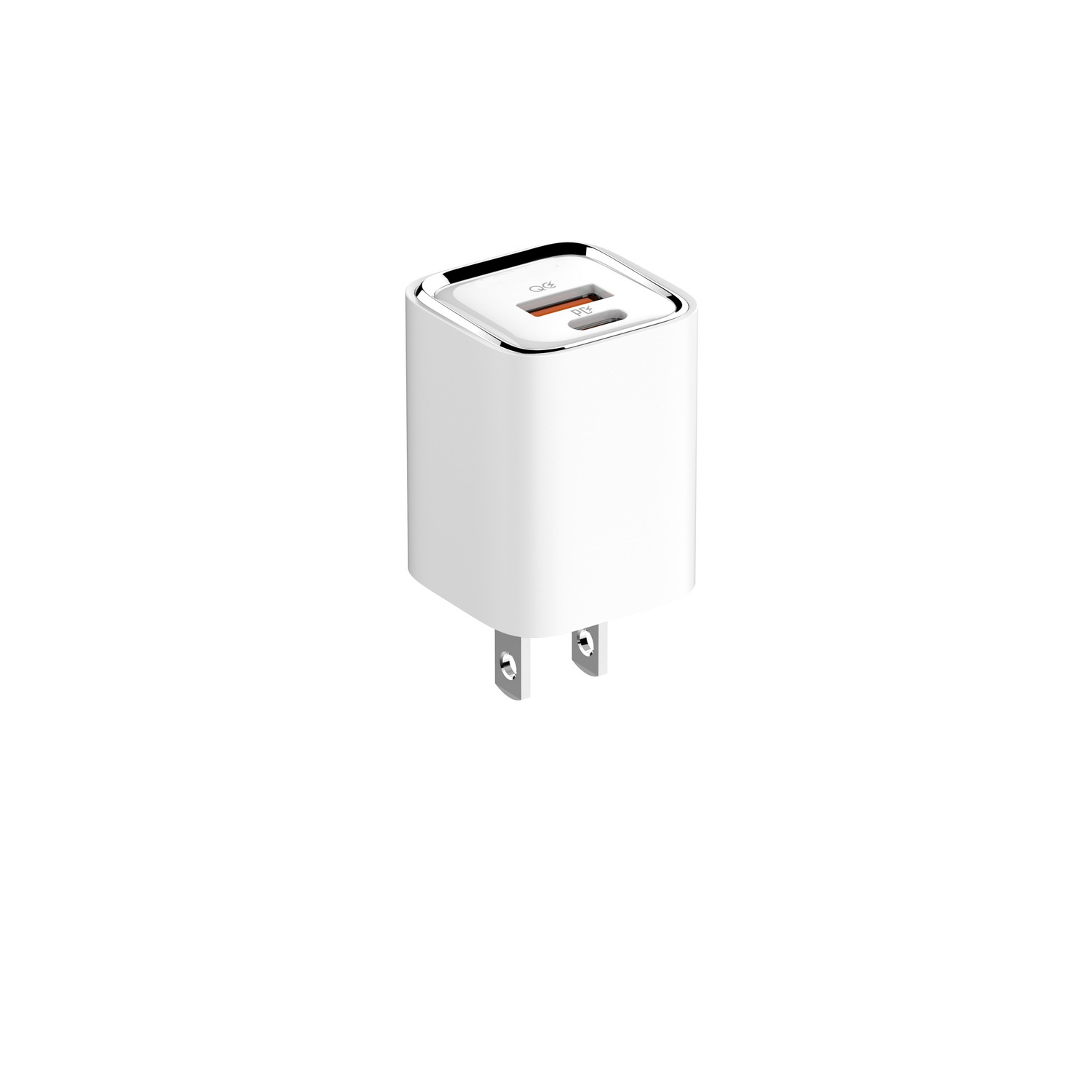 axGear 30W USB-C USB Type C Fast Charger Wall Plug PD QC 3.0 Adapter Quick Charging 2 Port
