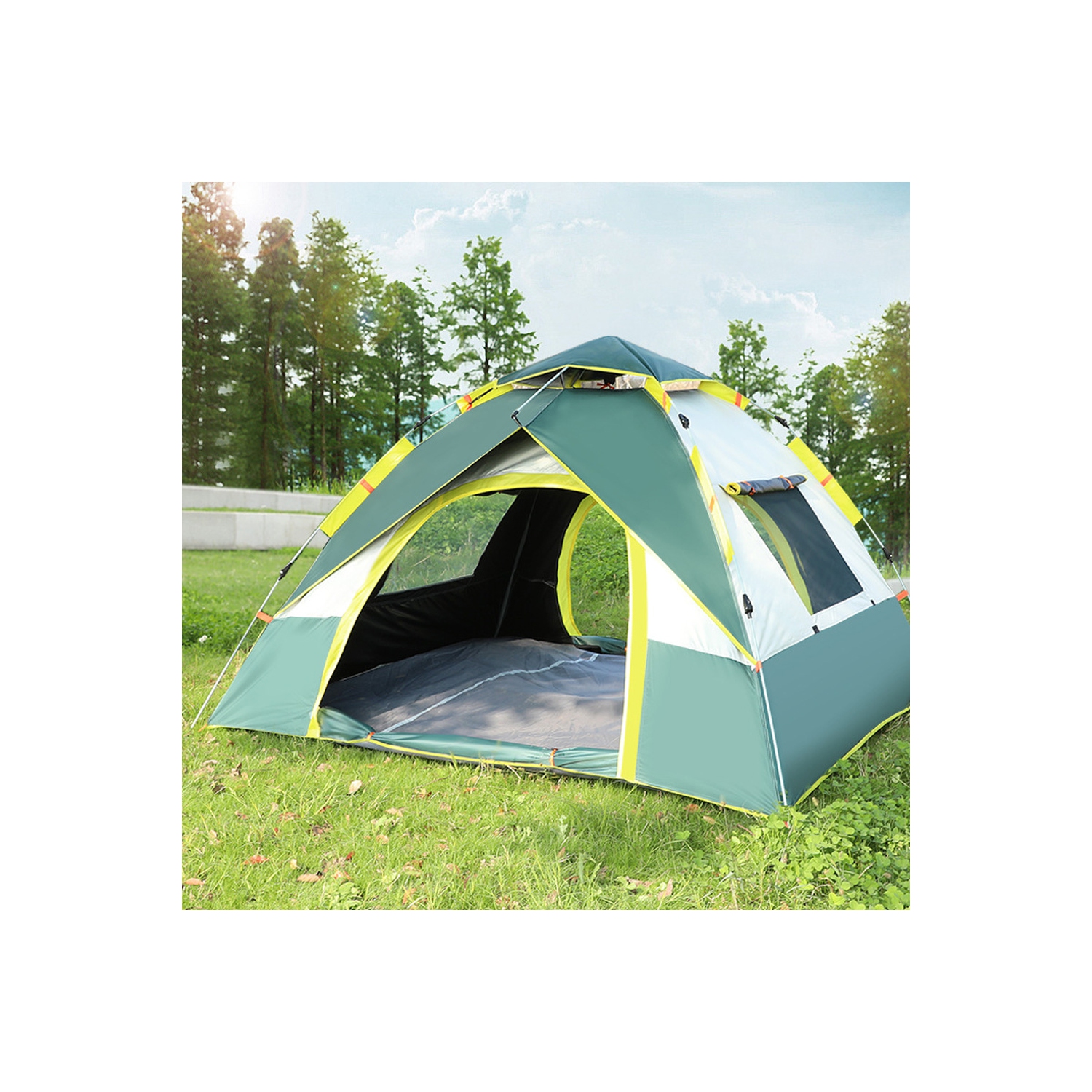 axGear Camping Tent Waterproof Windproof Dome Hiking Tent 2 to 4 People Family