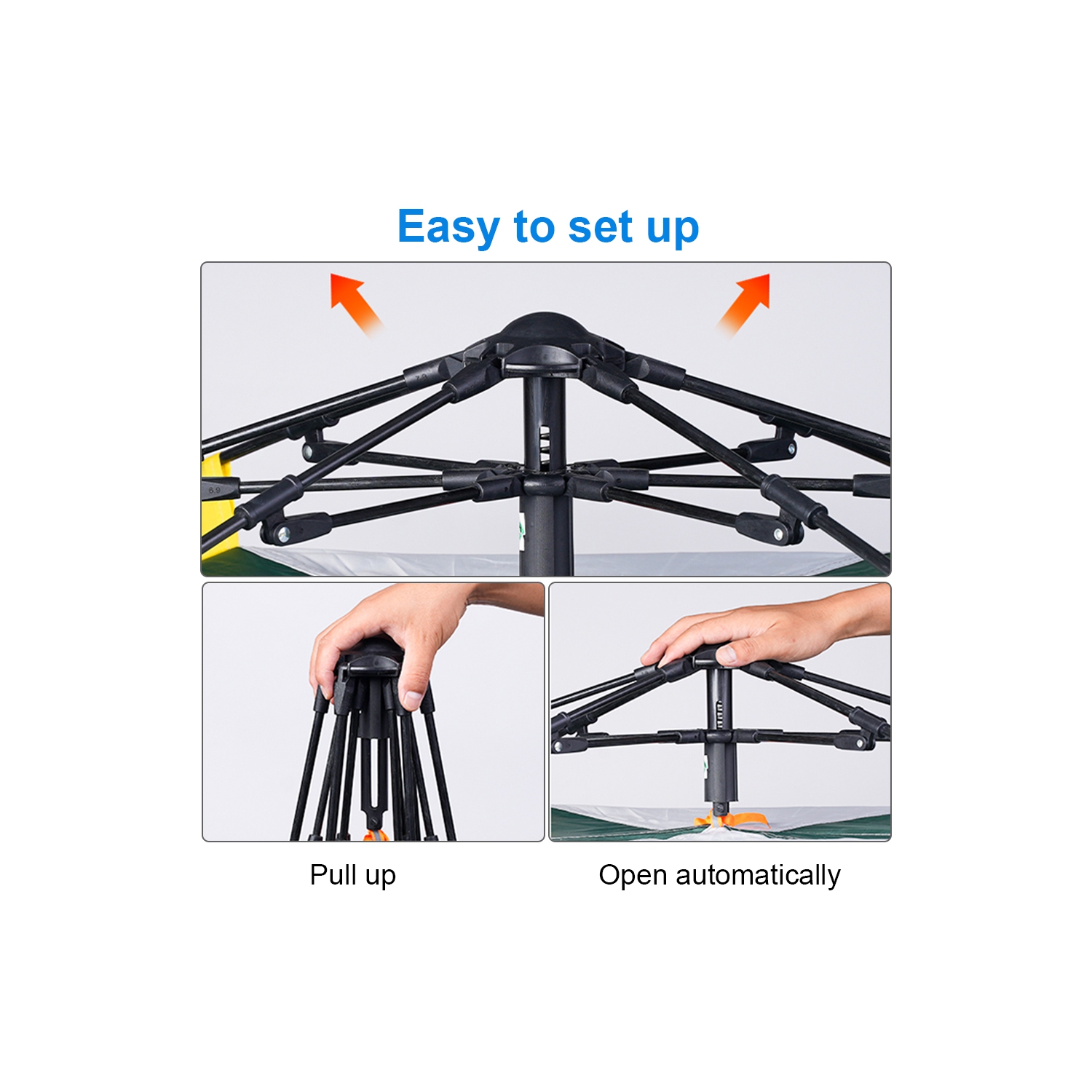 axGear Camping Tent Waterproof Windproof Dome Hiking Tent 2 to 4 People Family