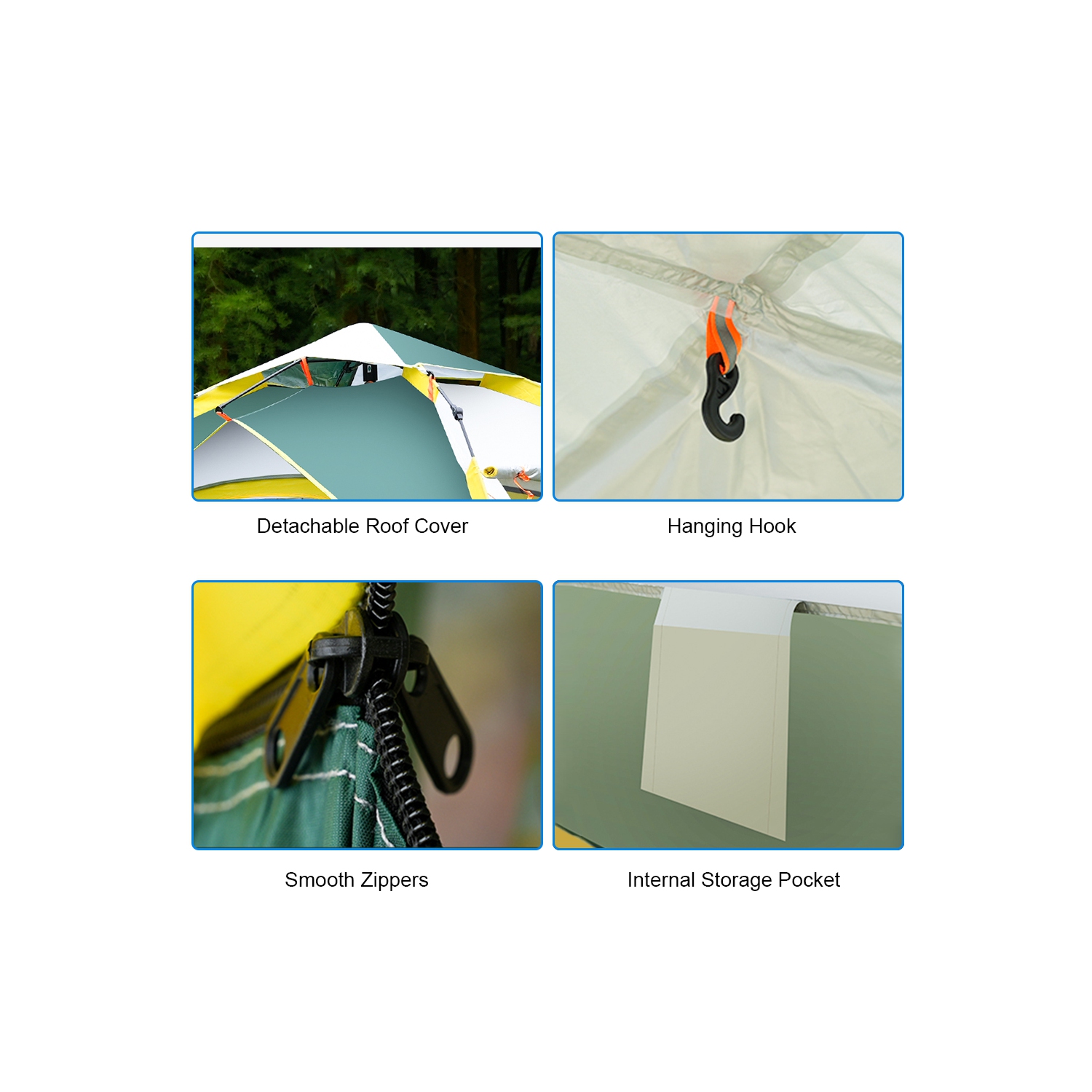 axGear Camping Tent Waterproof Windproof Dome Hiking Tent 2 to 4 People Family