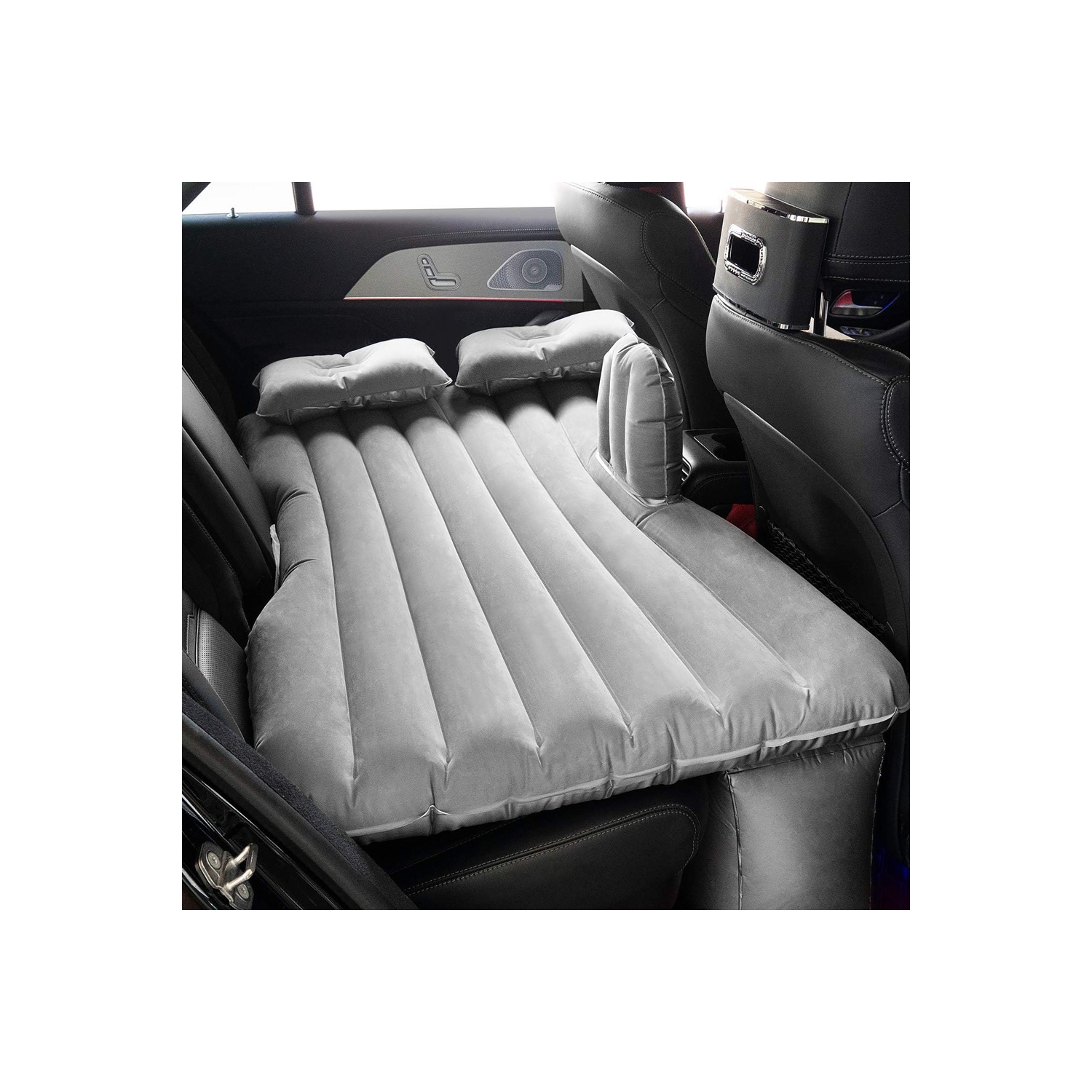 axGear Inflatable Car Travel Air Mattress Back Seat w/ Pump 2 Air Pillows Car SUV Sleeping Mattress Universal Fit