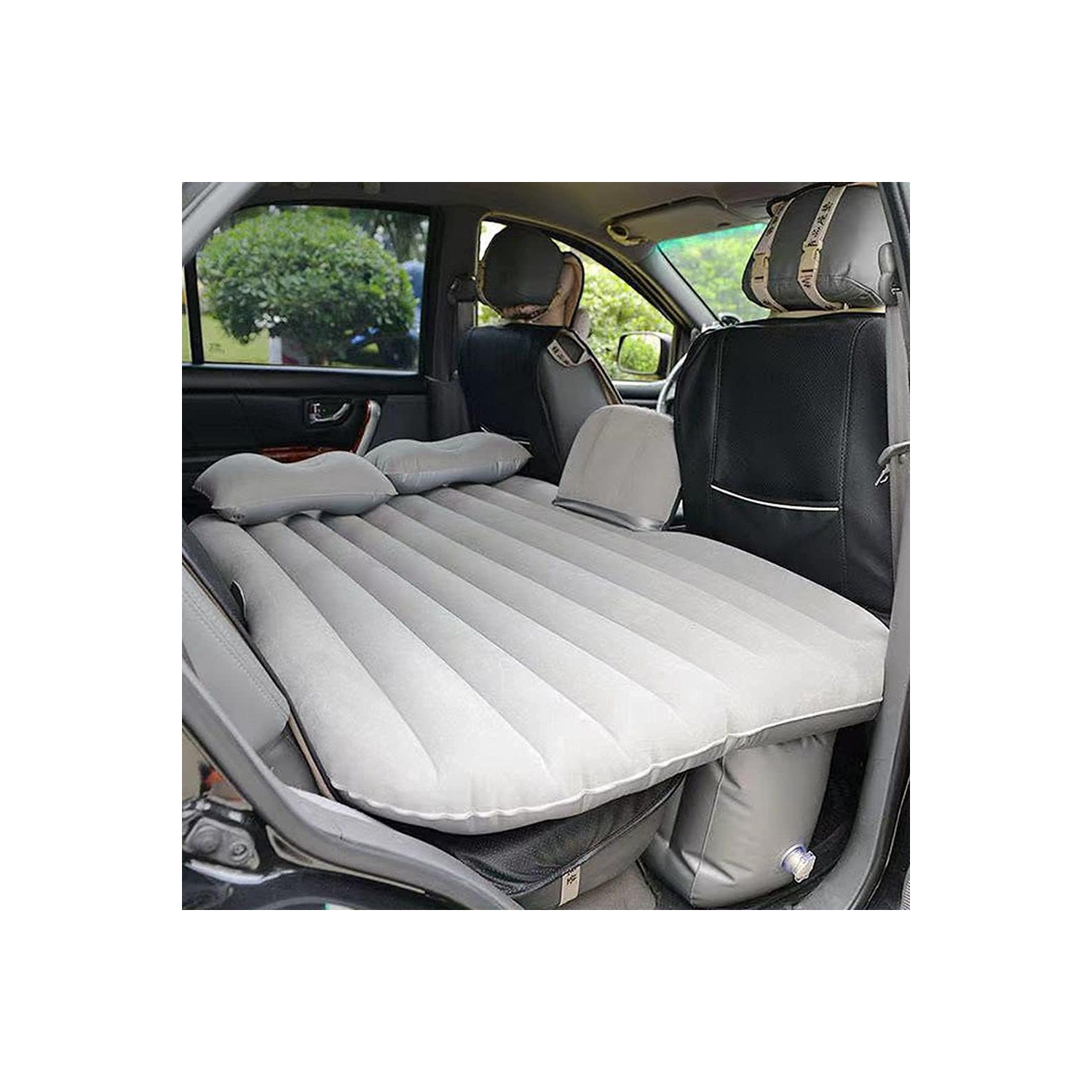 axGear Inflatable Car Travel Air Mattress Back Seat w/ Pump 2 Air Pillows Car SUV Sleeping Mattress Universal Fit