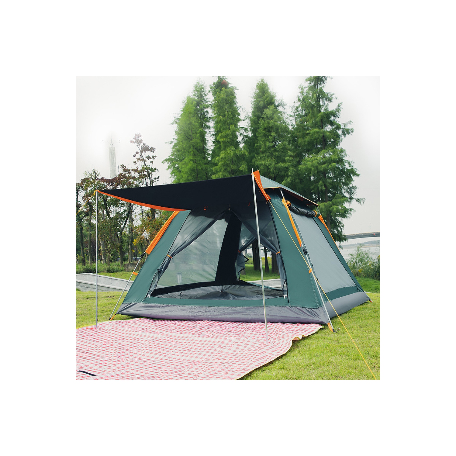 Camping Popup Tent Water Resistant Windproof Dome Hiking 5 People Family Easy