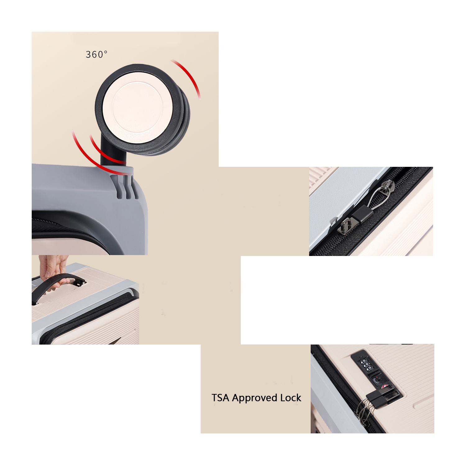 Valise de cabine pliable compacte de 20 po Travel Light pliable noire d'axGear