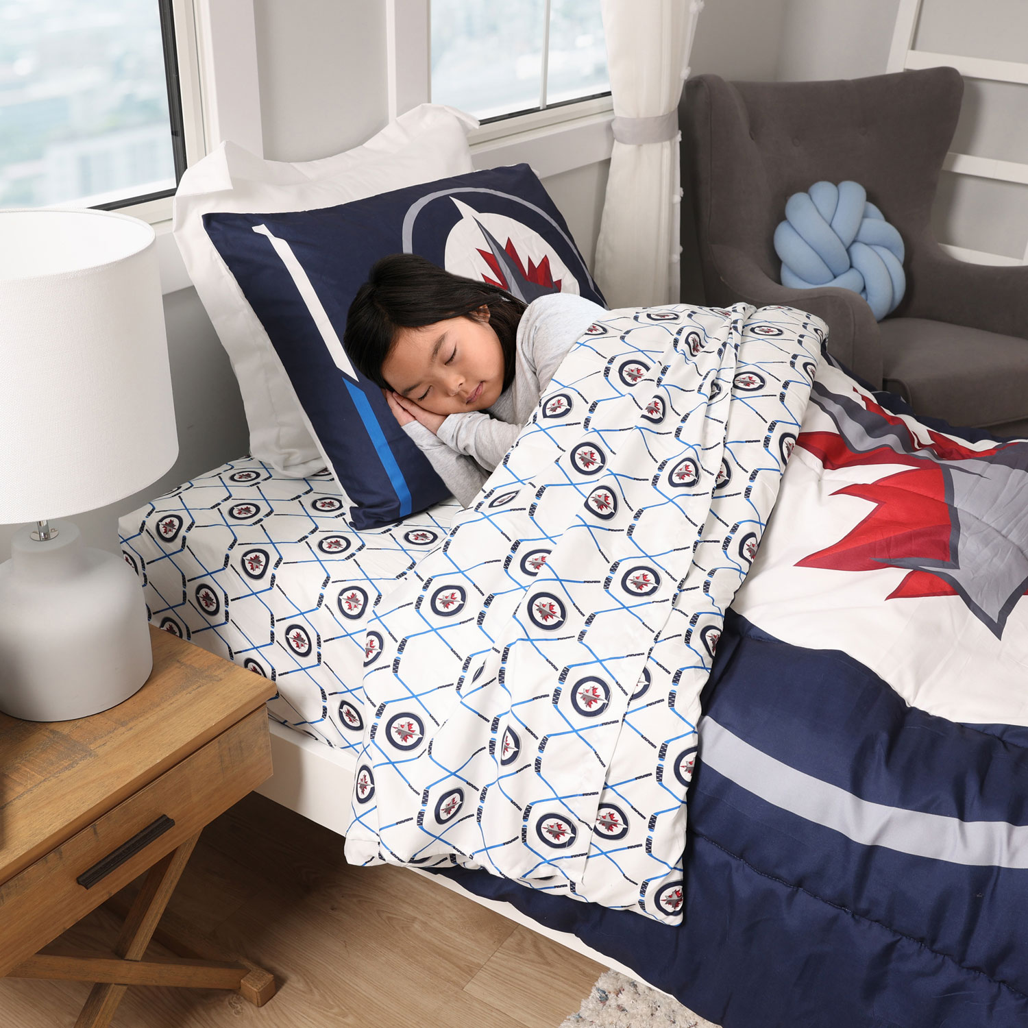 NHL 4-Piece Bed Sheet Set - Twin - Winnipeg Jets