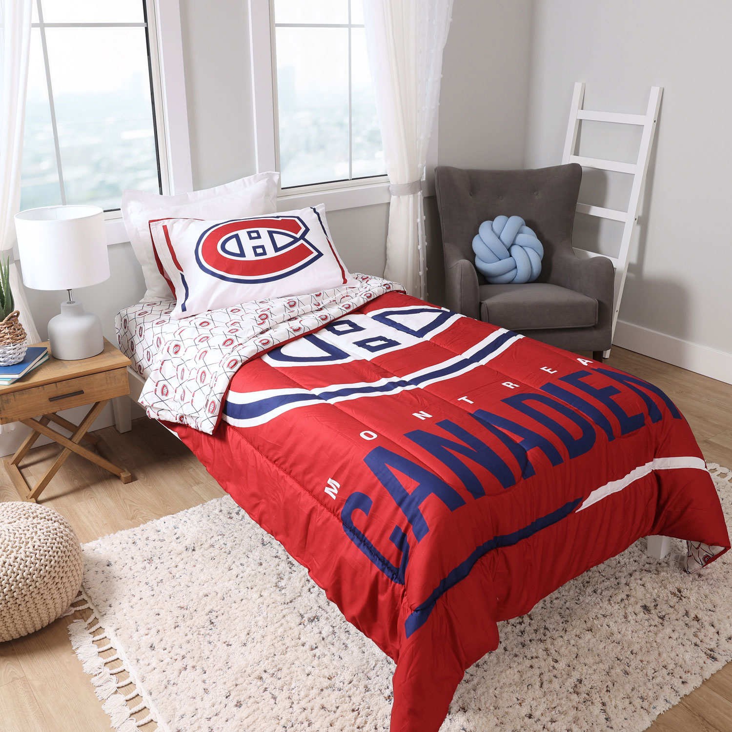 NHL 4-Piece Bed Sheet Set - Twin - Montreal Canadiens