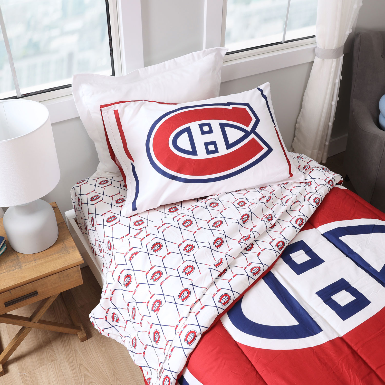 NHL 4-Piece Bed Sheet Set - Twin - Montreal Canadiens