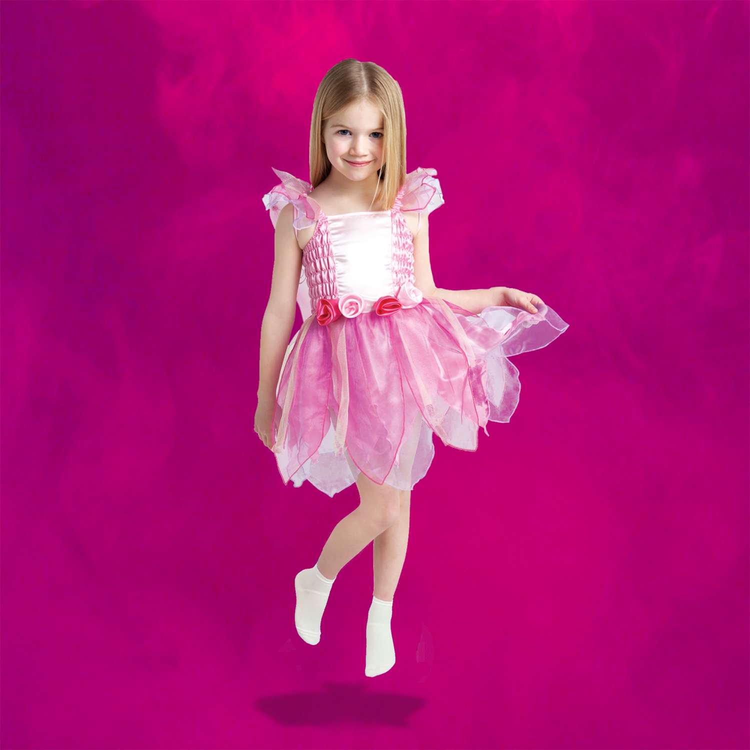 Pink and White Princess Fairy Girl Toddler Halloween Costume - Small