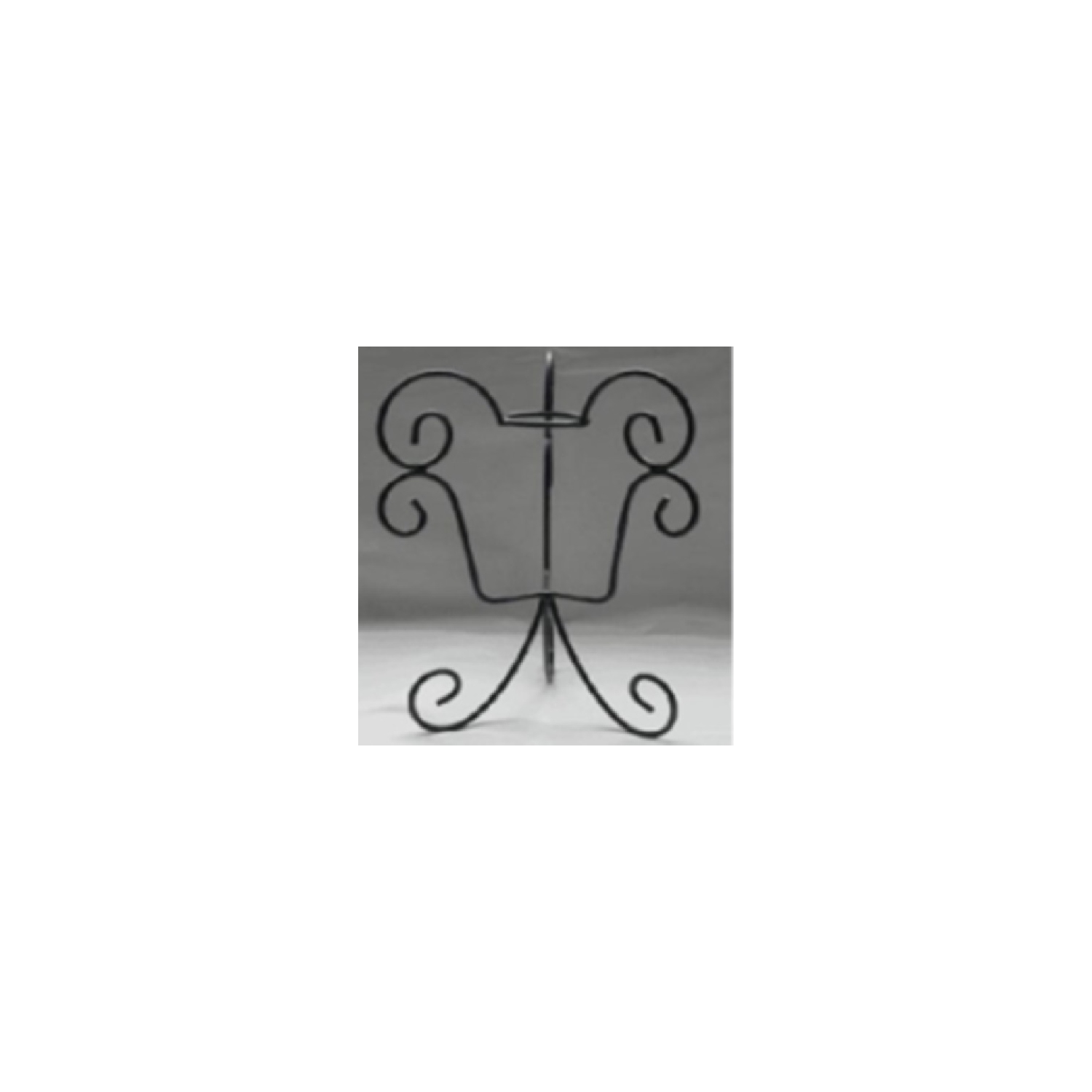 11.25" Black Swirled Outdoor Patio Garden Gazing Ball Stand