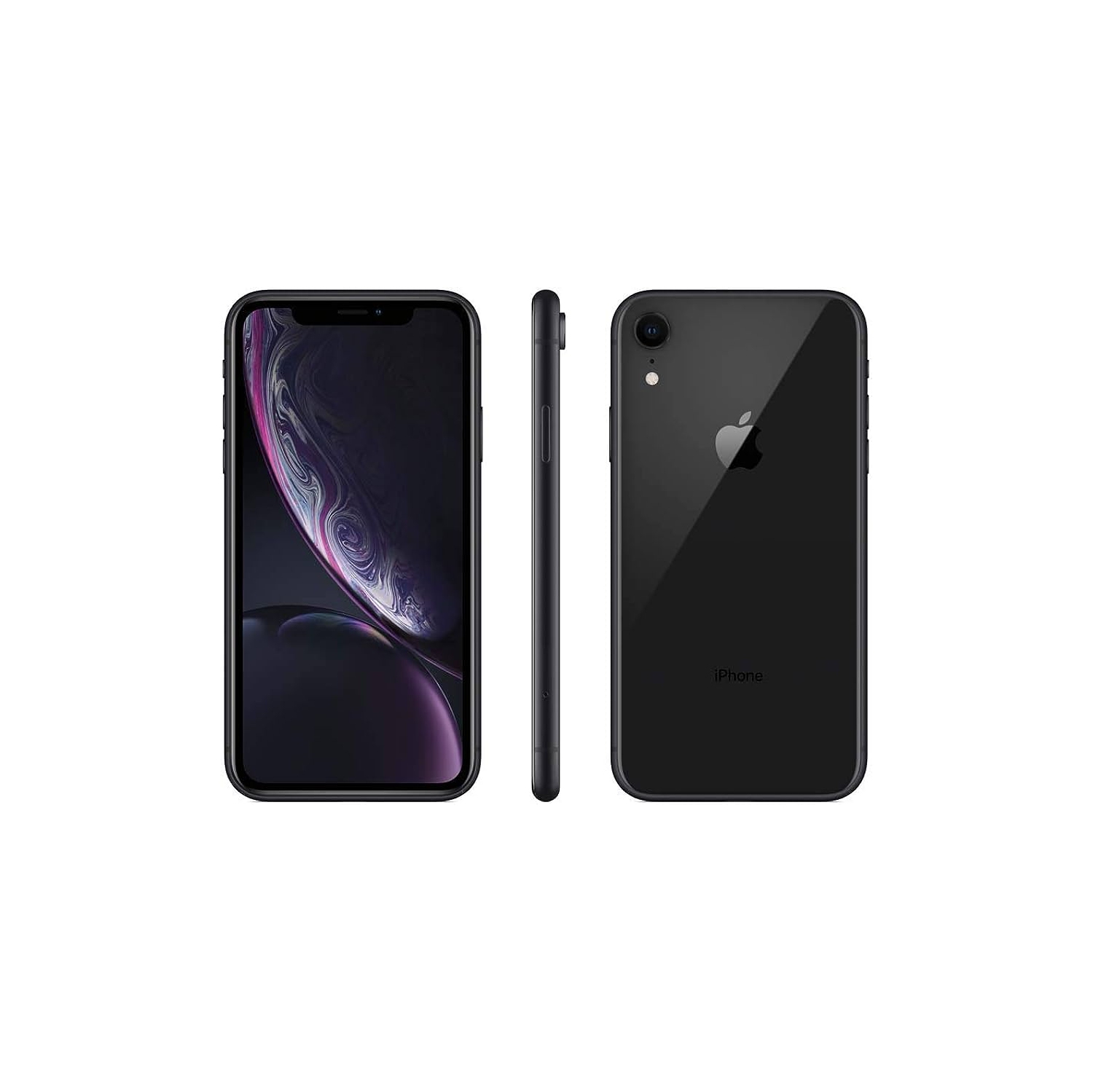 Refurbished (Good) - Apple iPhone XR 64GB - Black - Unlocked with Free New Transparent Case