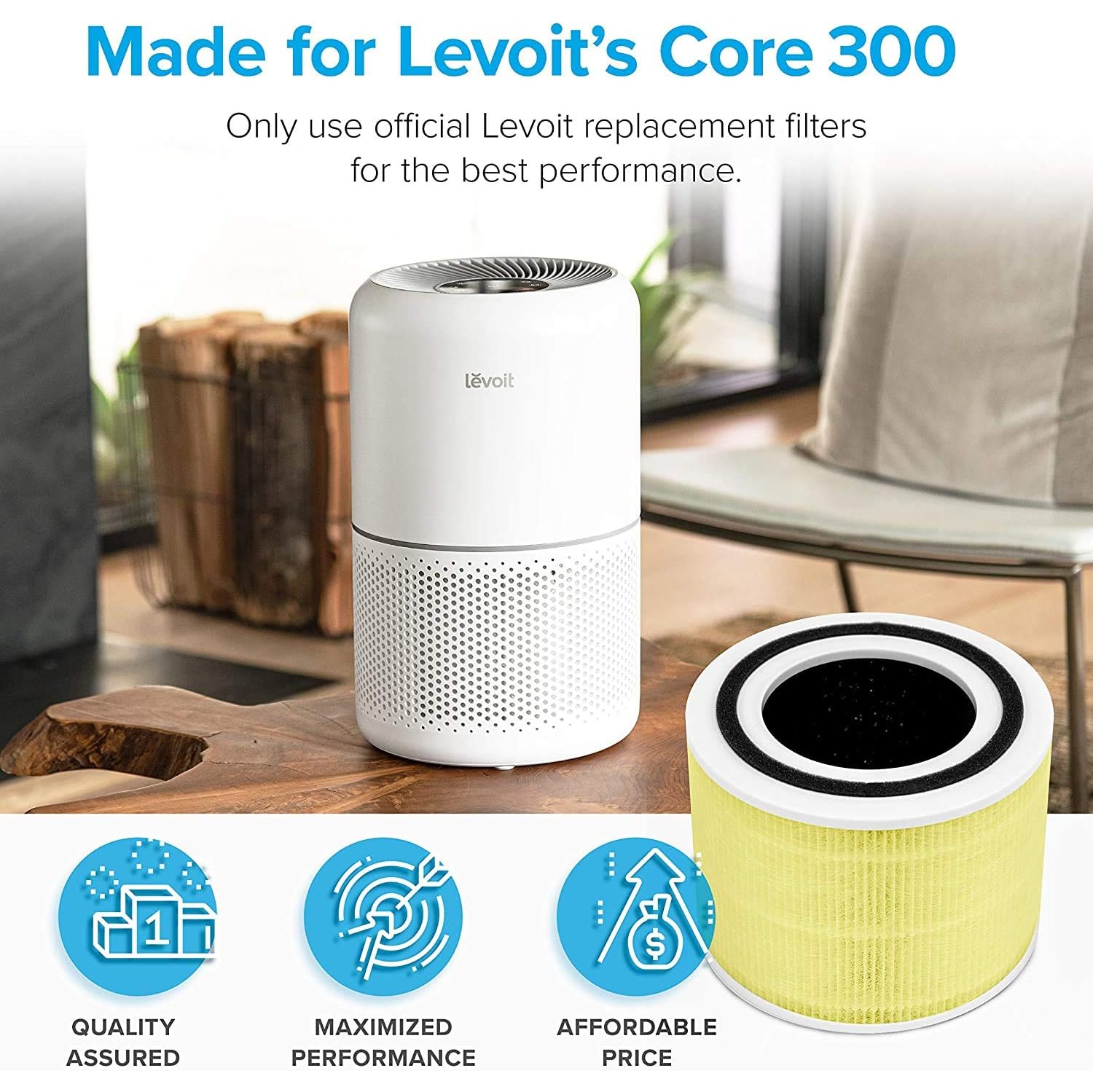 Levoit Core 300 Air Purifier Replacement Filter - Pet allergy filter
